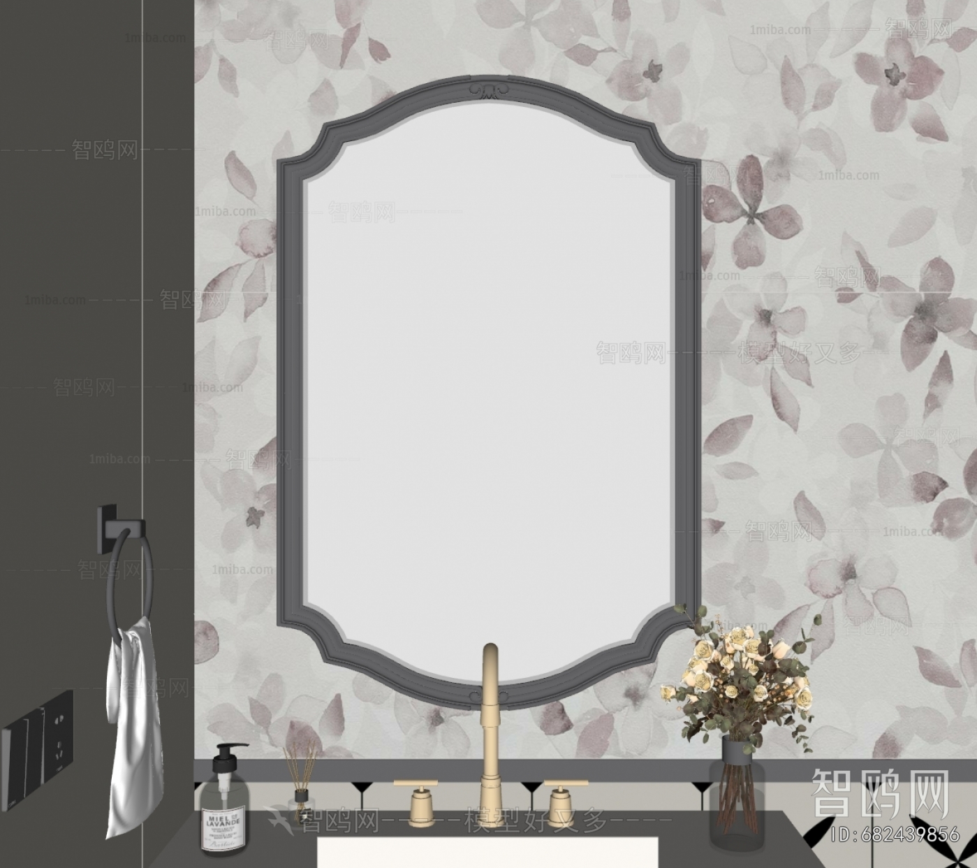 法式卫浴镜