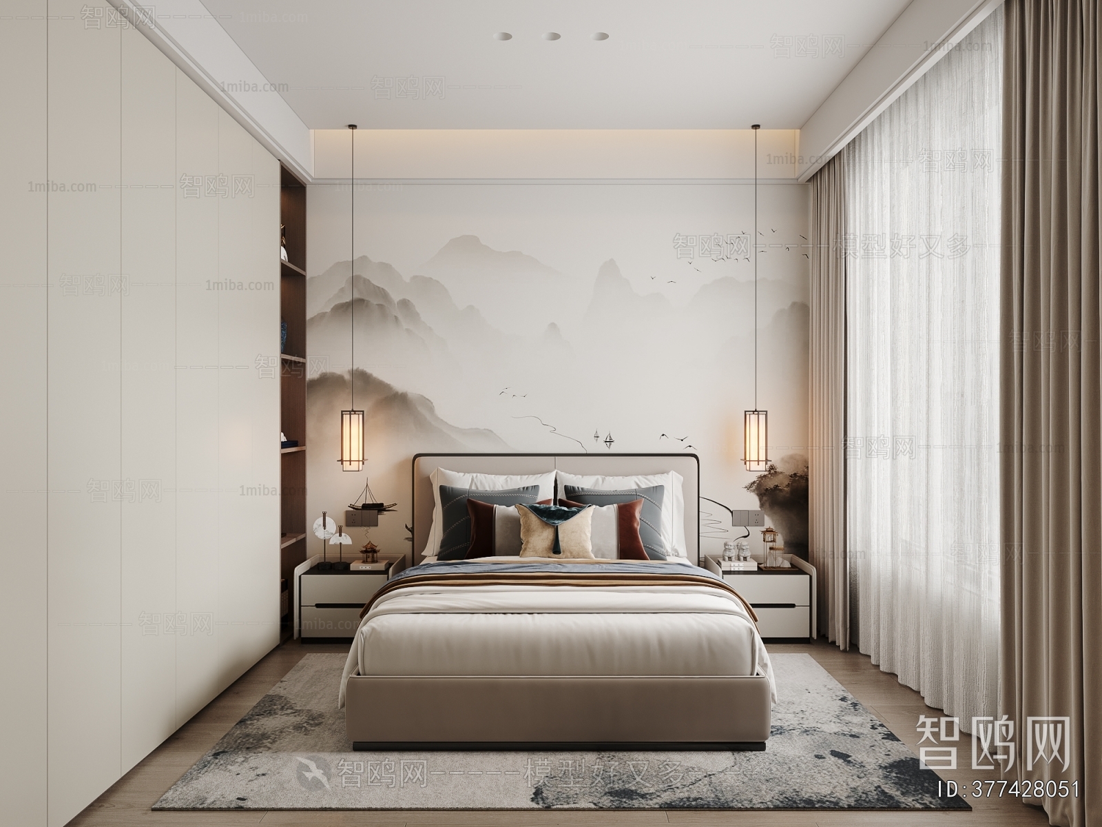 New Chinese Style Bedroom