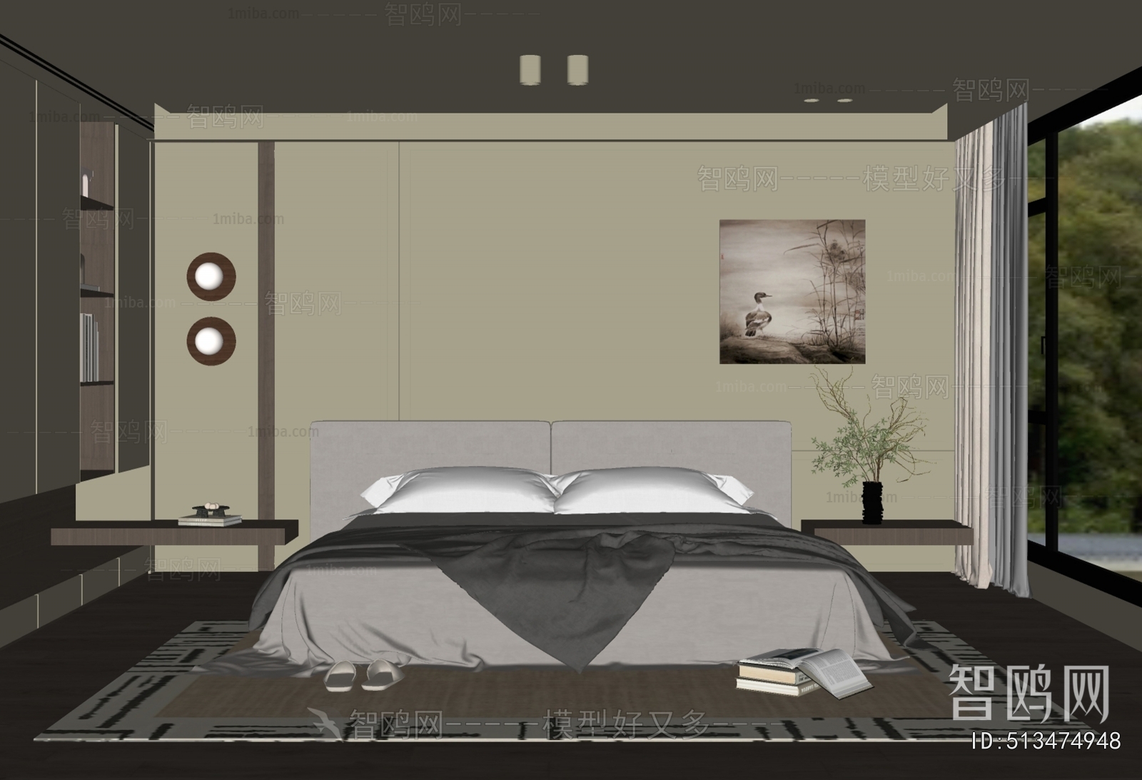 Wabi-sabi Style Bedroom