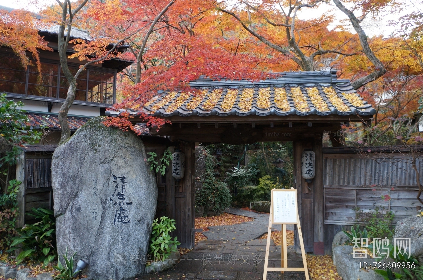 日式庭院门 景观