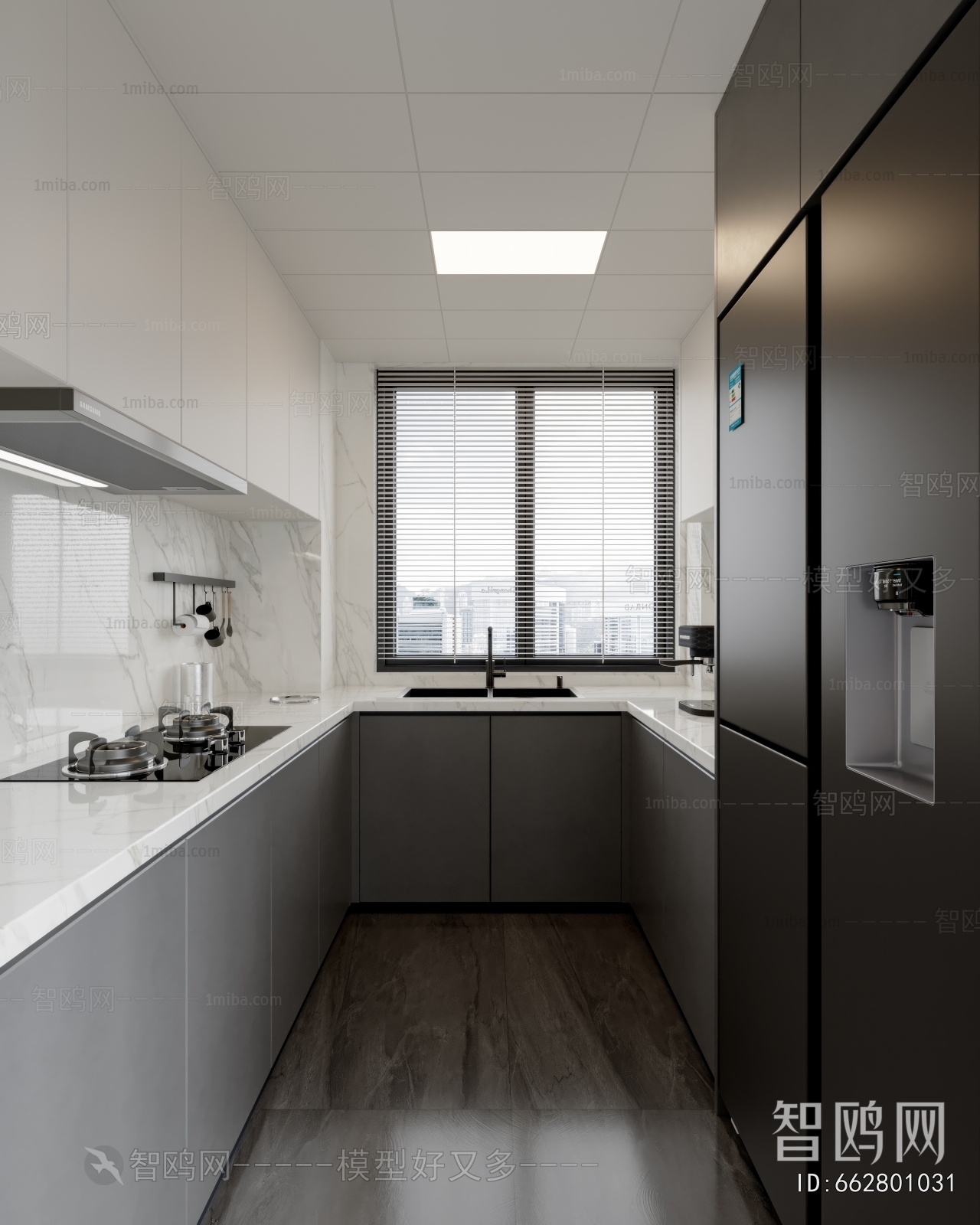 多场景-现代厨房+卫生间3D模型下载