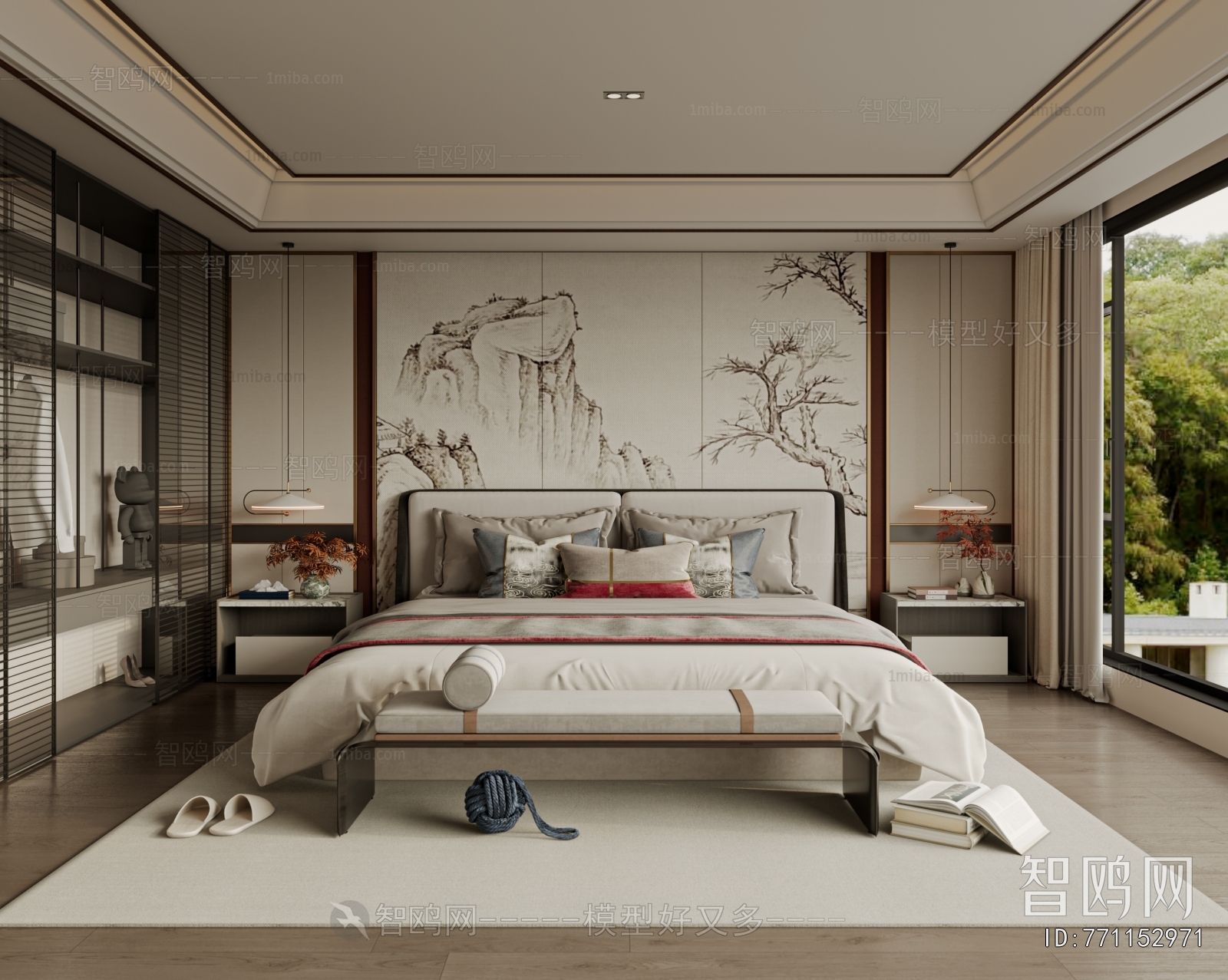 New Chinese Style Bedroom