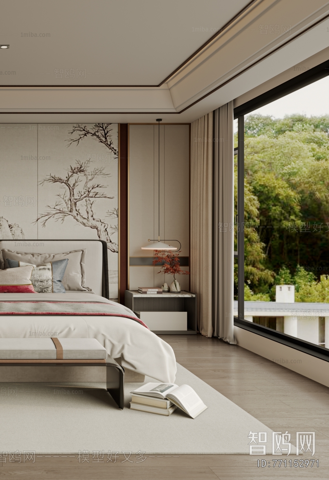 New Chinese Style Bedroom