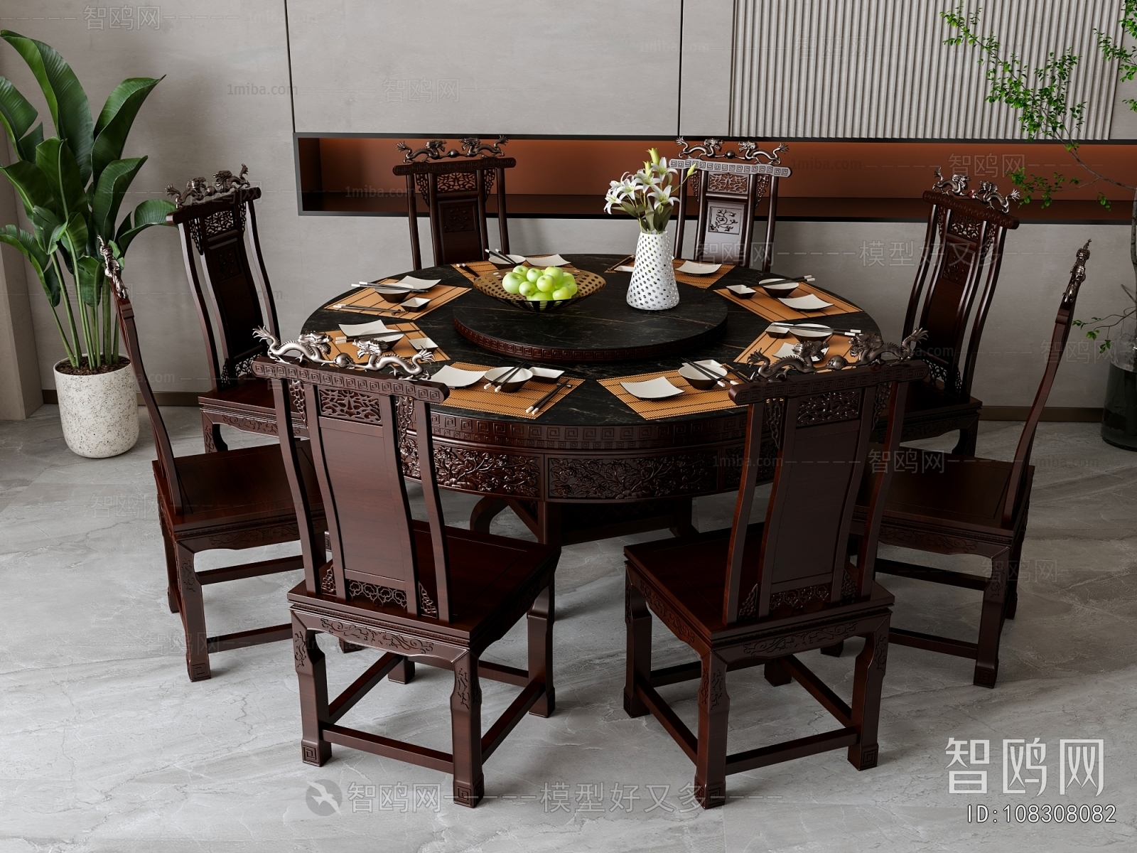 New Chinese Style Dining Table And Chairs