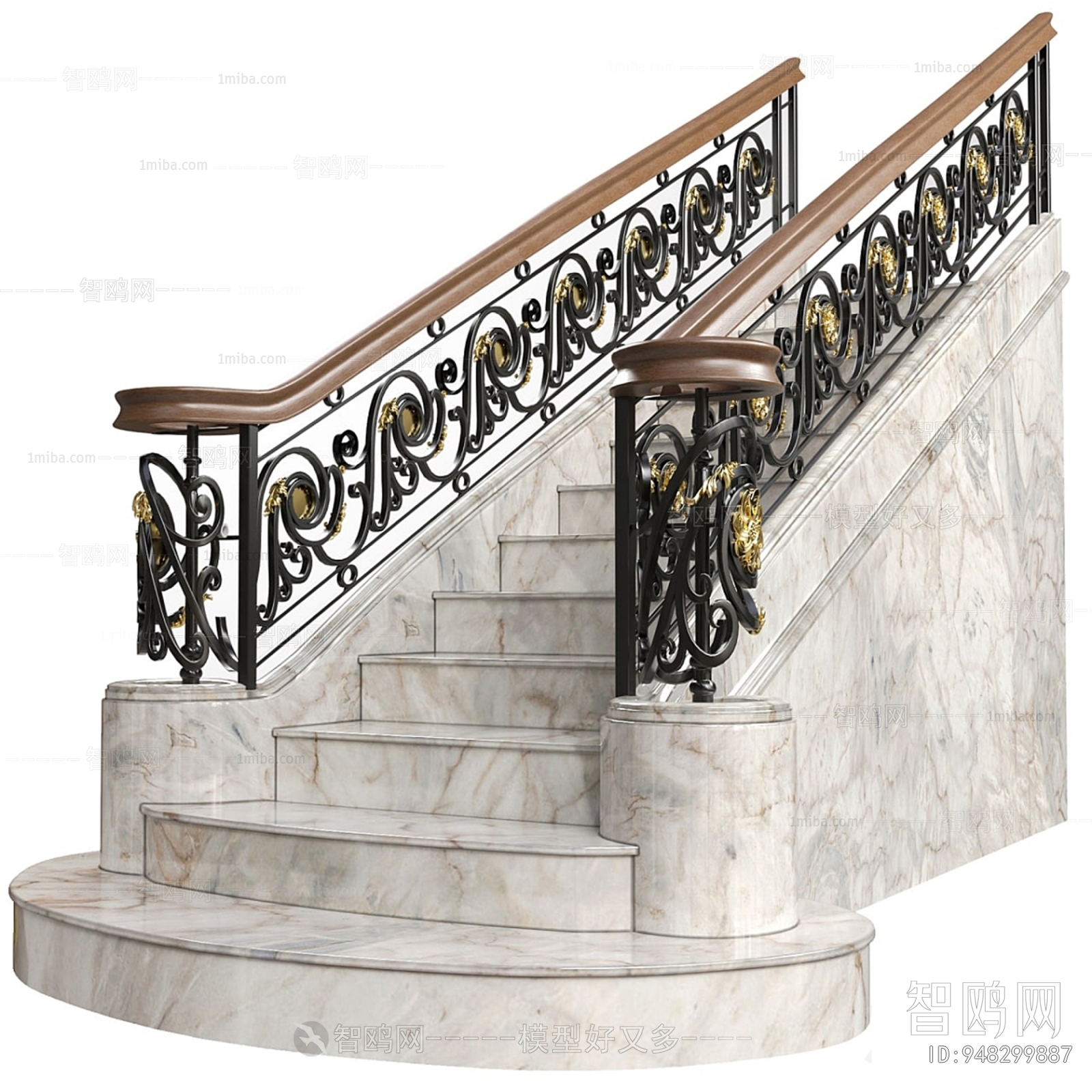 Simple European Style Staircase