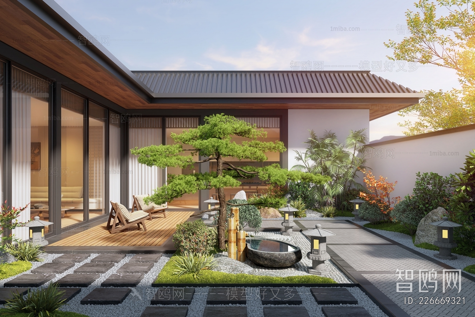 New Chinese Style Courtyard/landscape