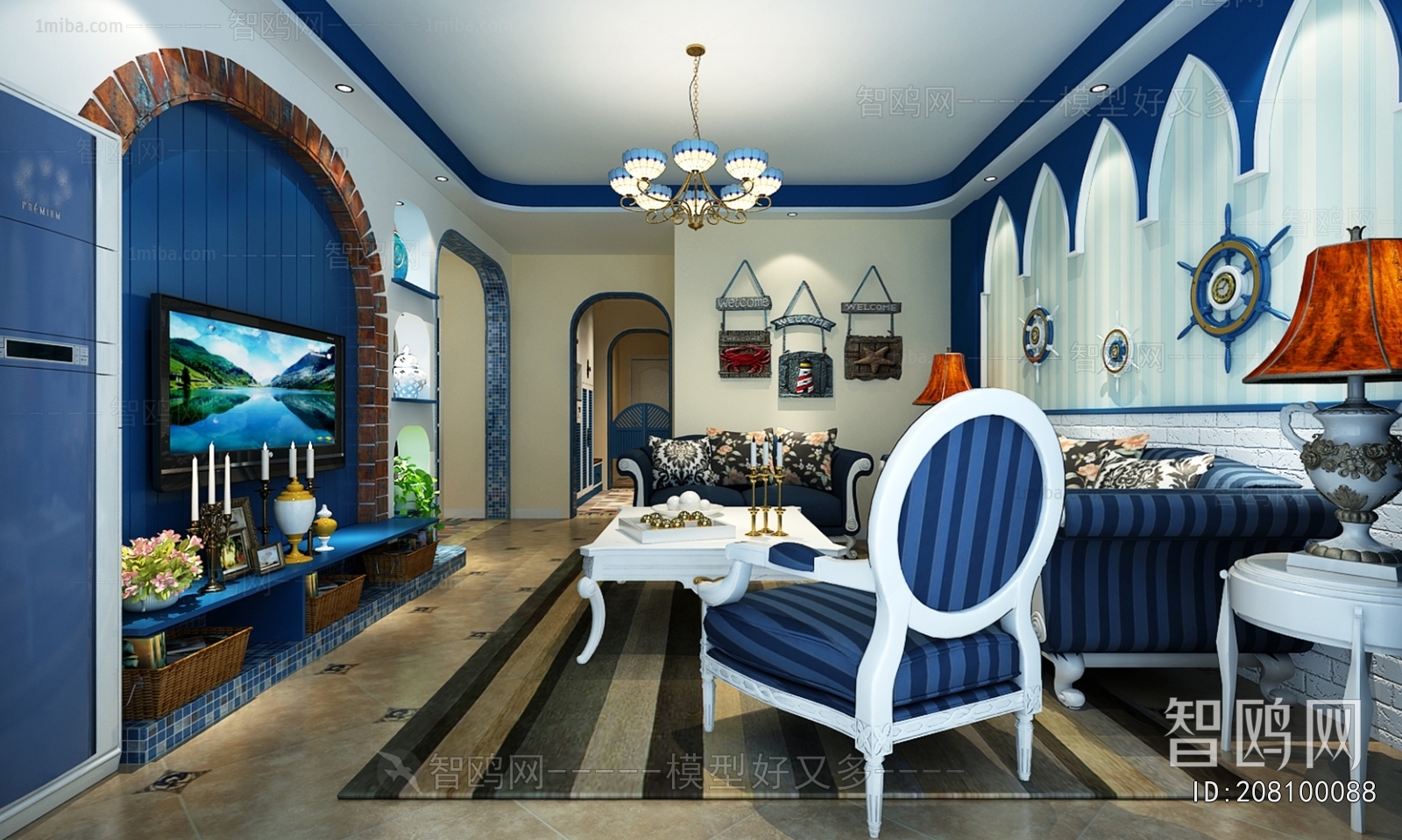 Mediterranean Style A Living Room