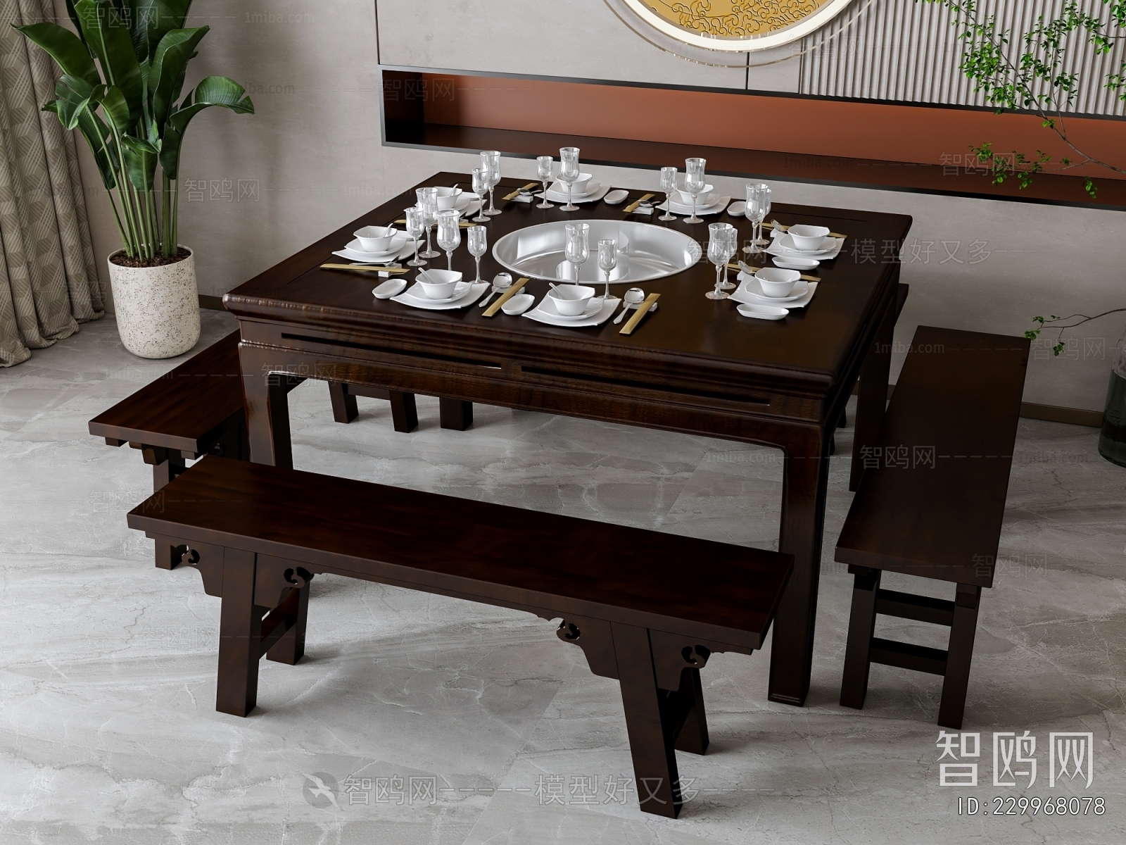 New Chinese Style Dining Table And Chairs