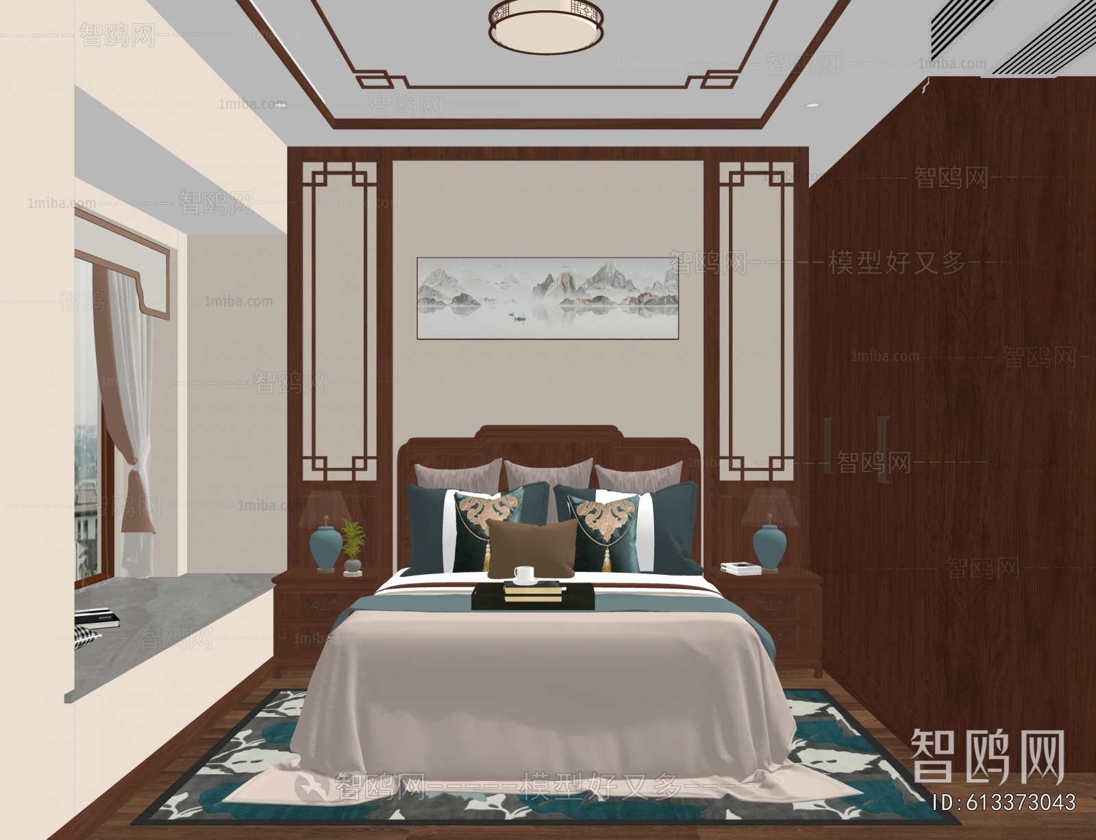 New Chinese Style Bedroom