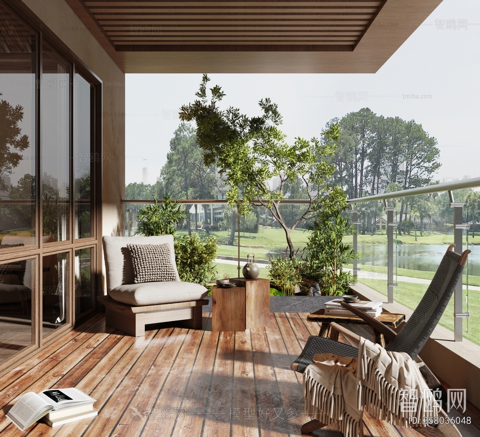 Wabi-sabi Style Leisure Balcony