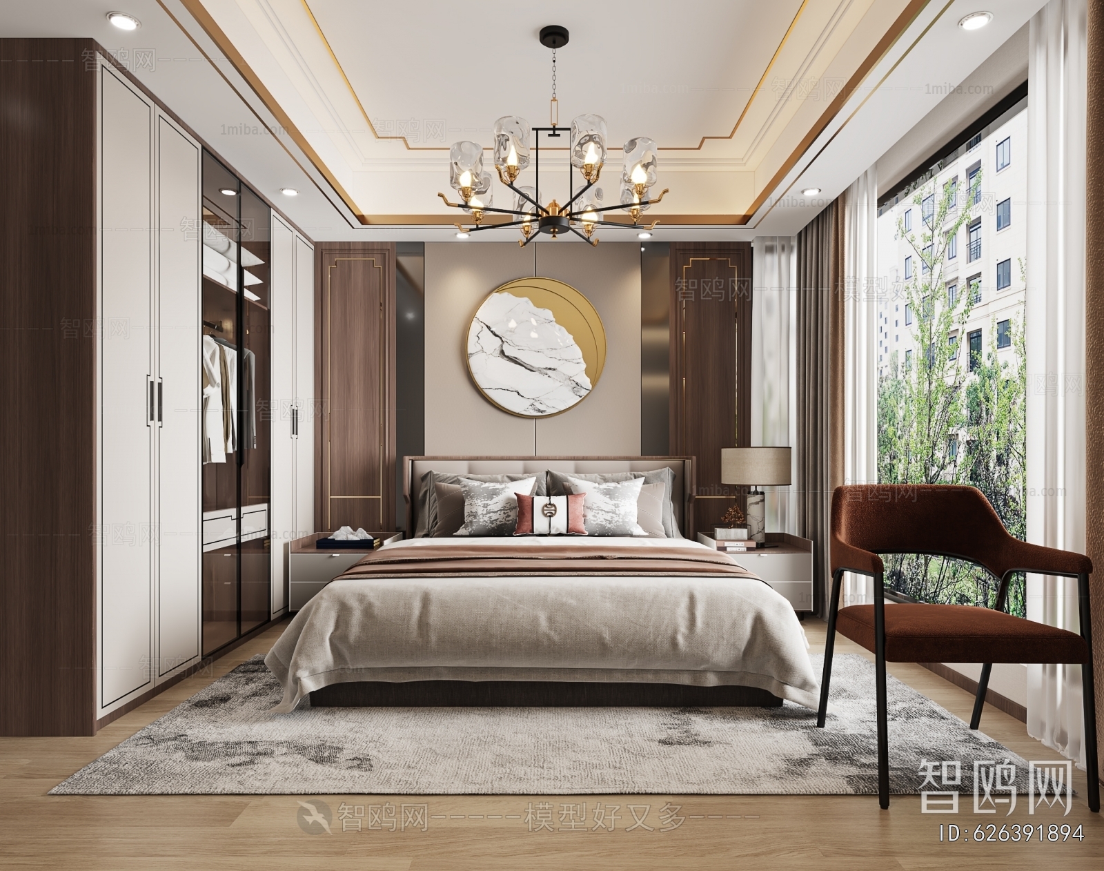 New Chinese Style Bedroom