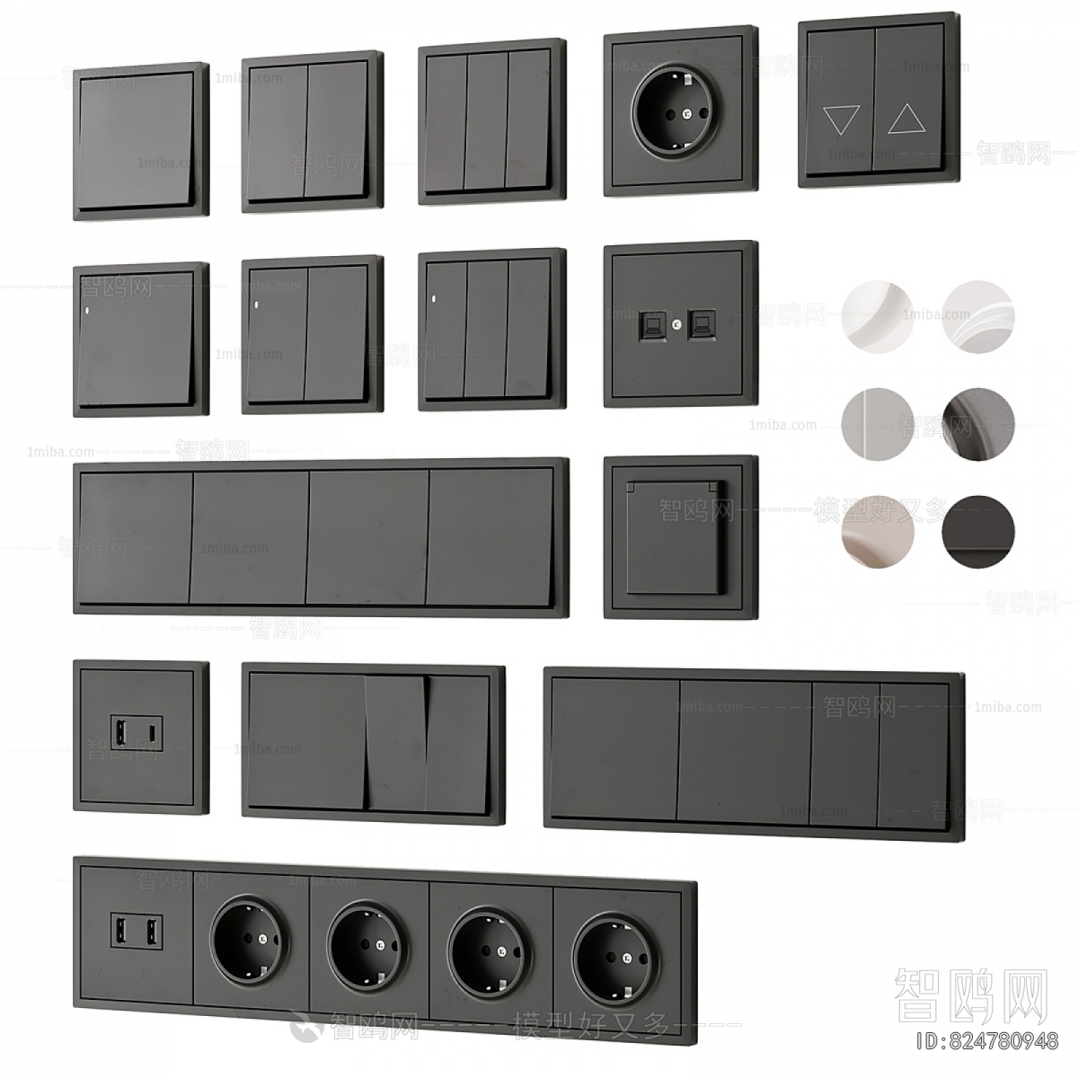 Modern Switch Socket Panel