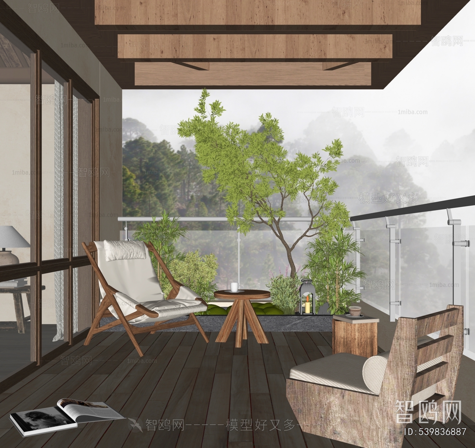 Wabi-sabi Style Leisure Balcony