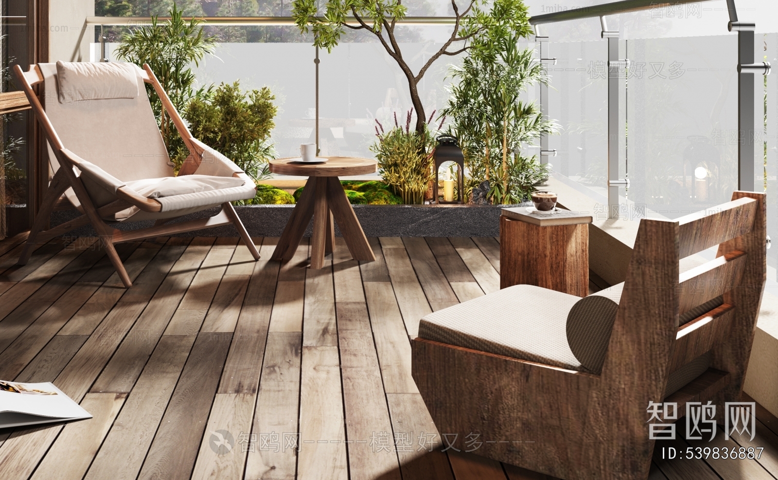 Wabi-sabi Style Leisure Balcony