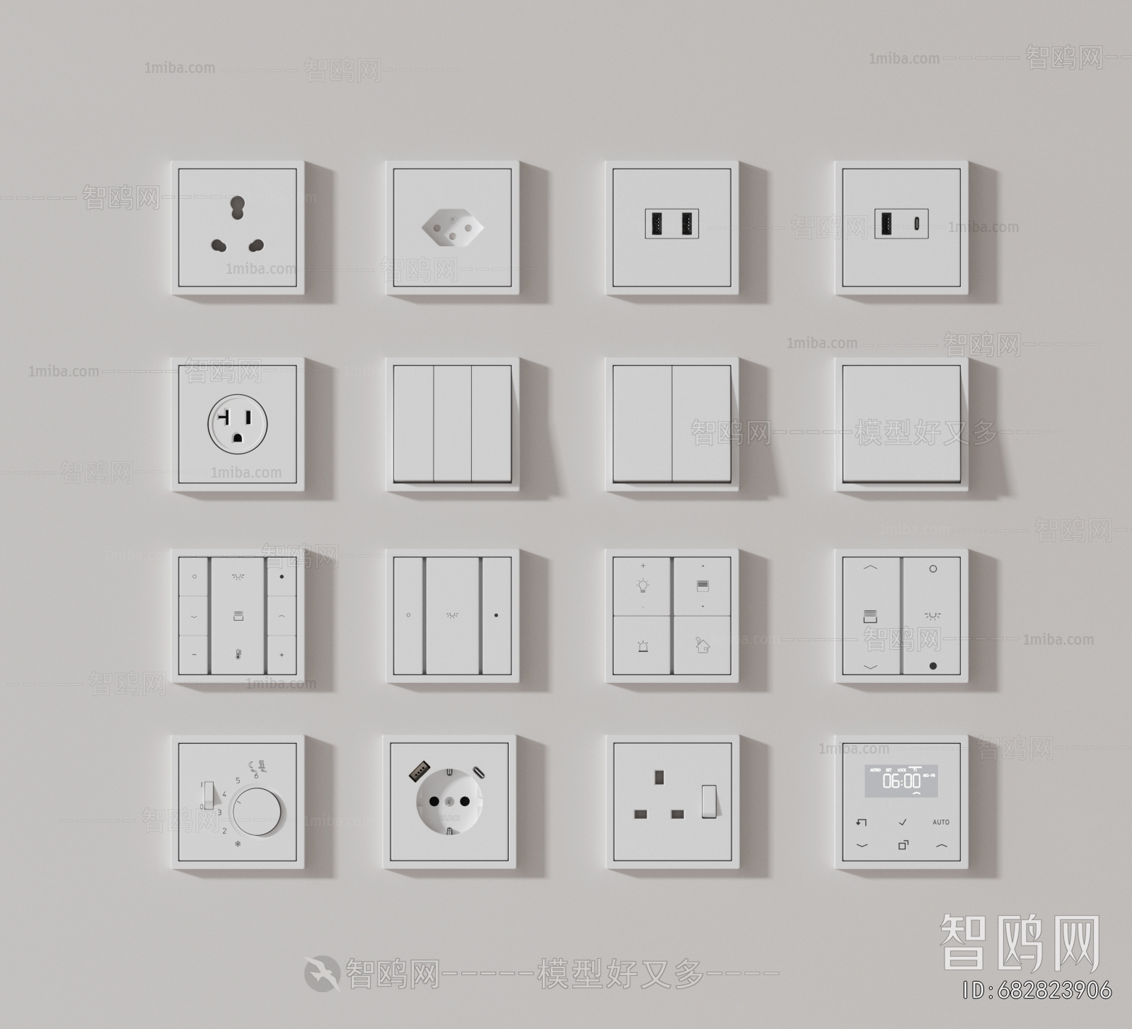 Modern Switch Socket Panel