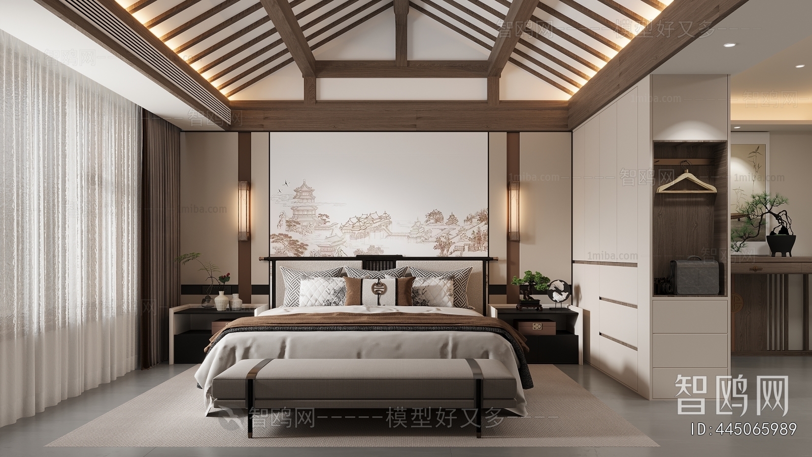 New Chinese Style Bedroom