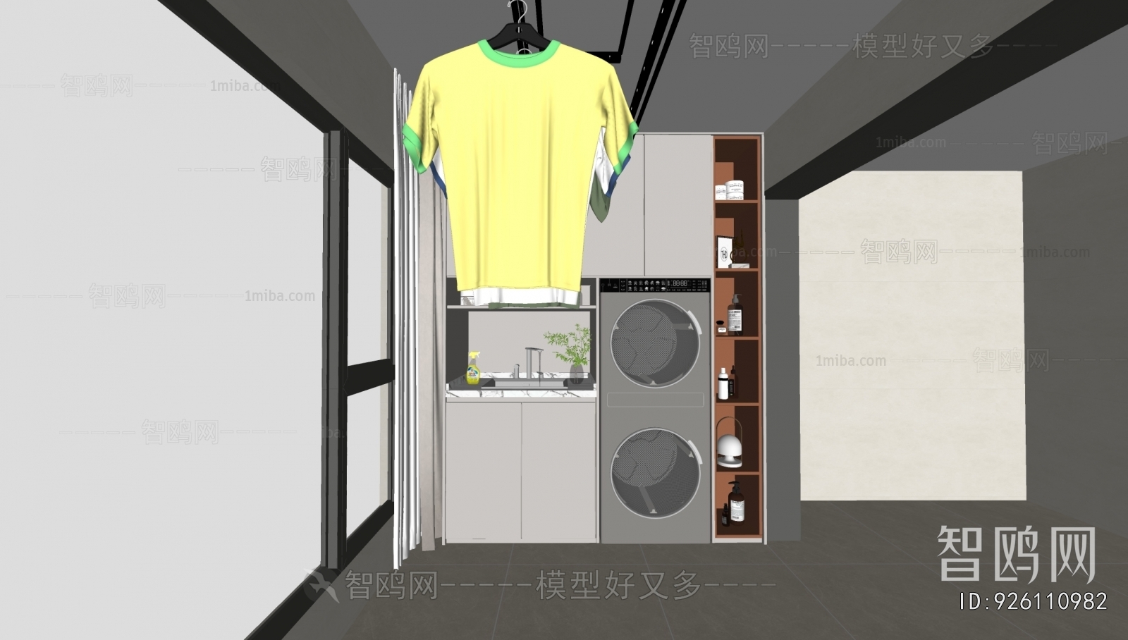 Modern Balcony Laundry Room