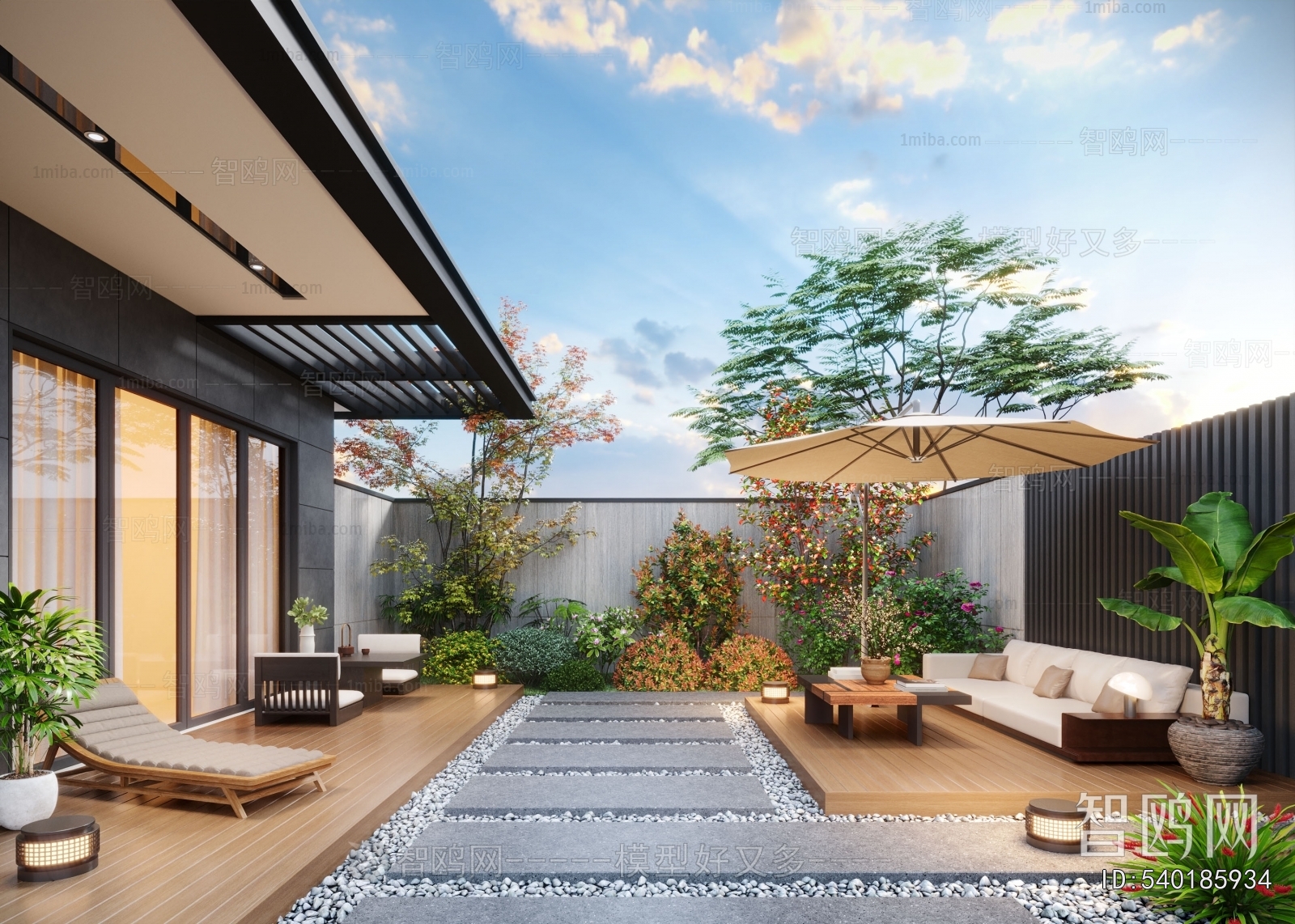 Modern Courtyard/landscape