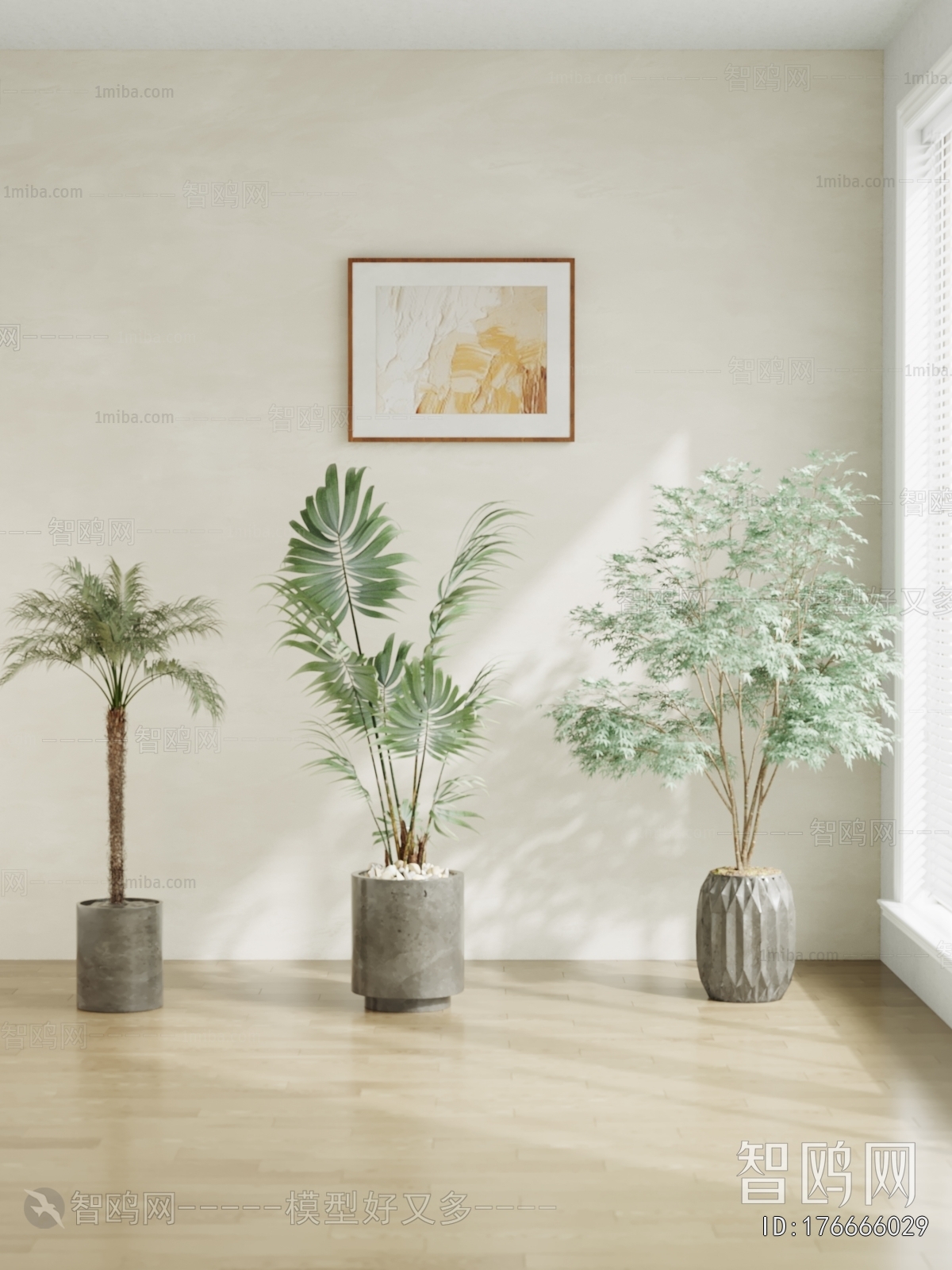 Modern Ground Green Plant Potted Plants