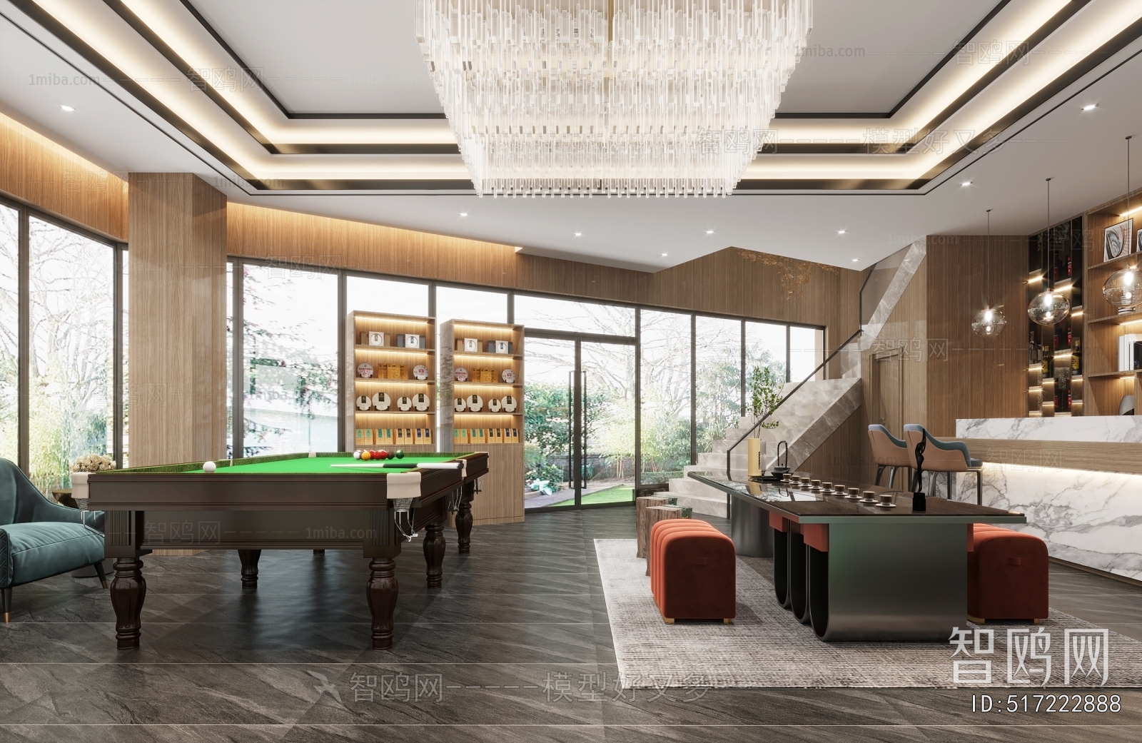 Modern Billiard Room