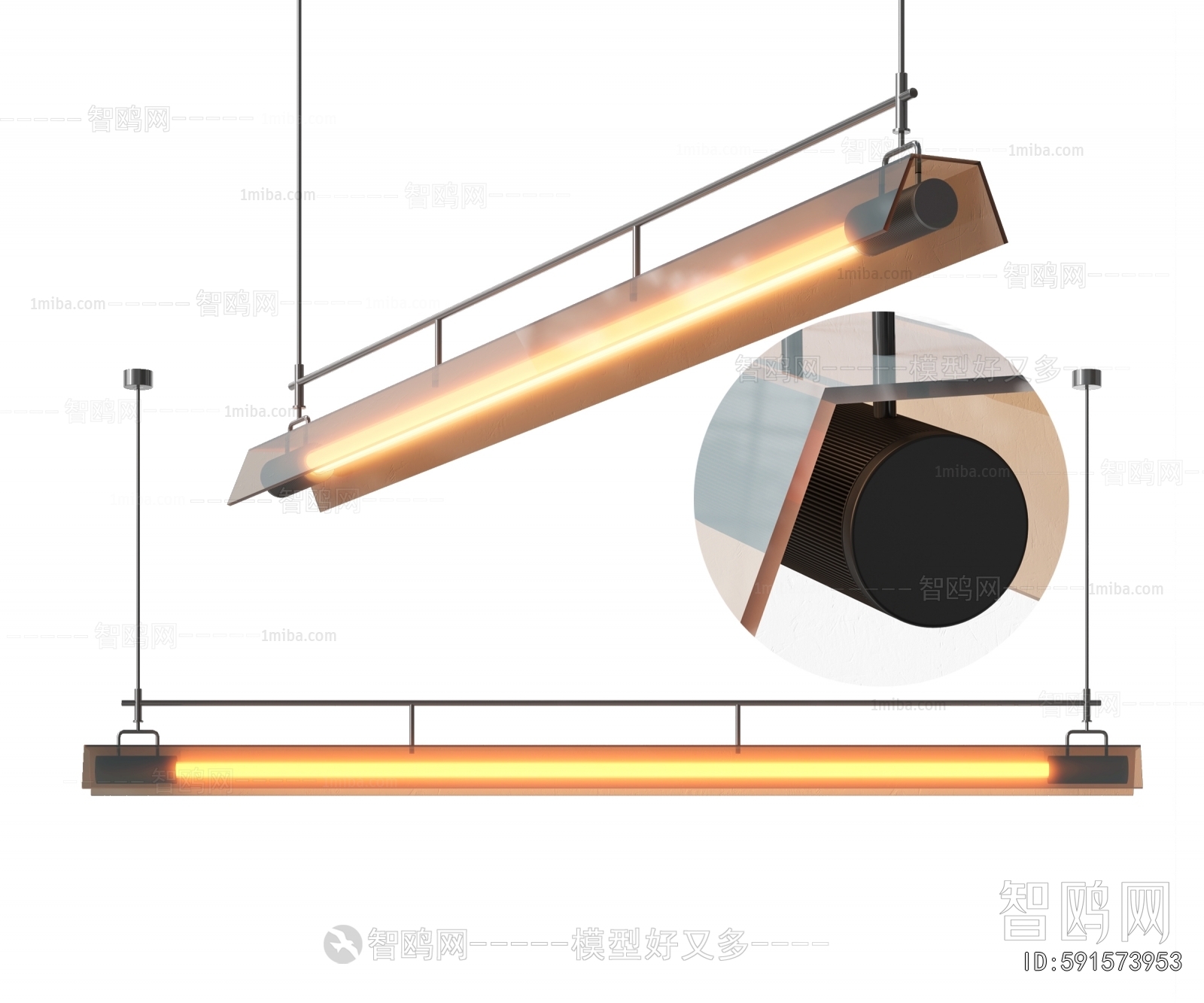 现代长条吊灯