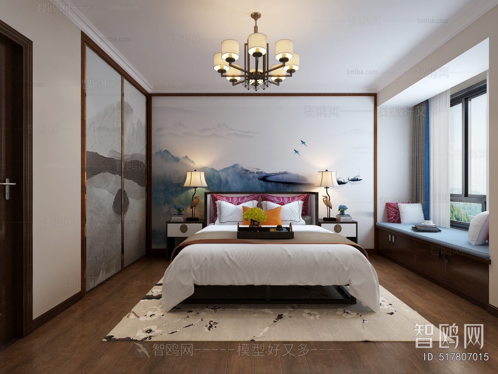 New Chinese Style Bedroom