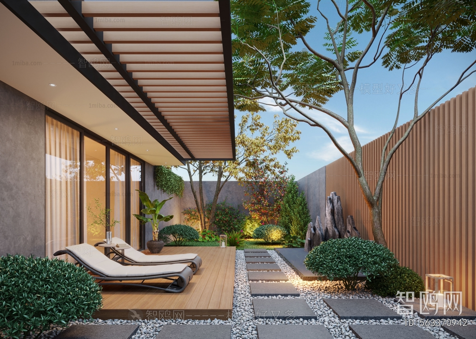 Modern Courtyard/landscape