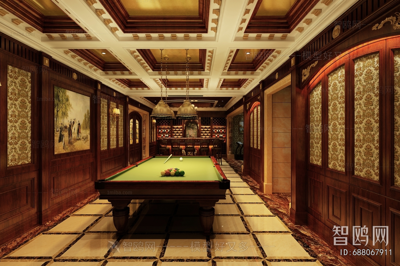 European Style Billiards Room