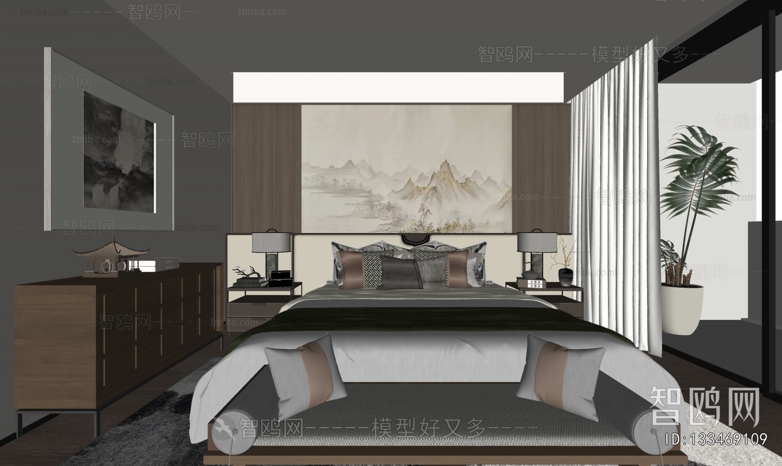 New Chinese Style Bedroom