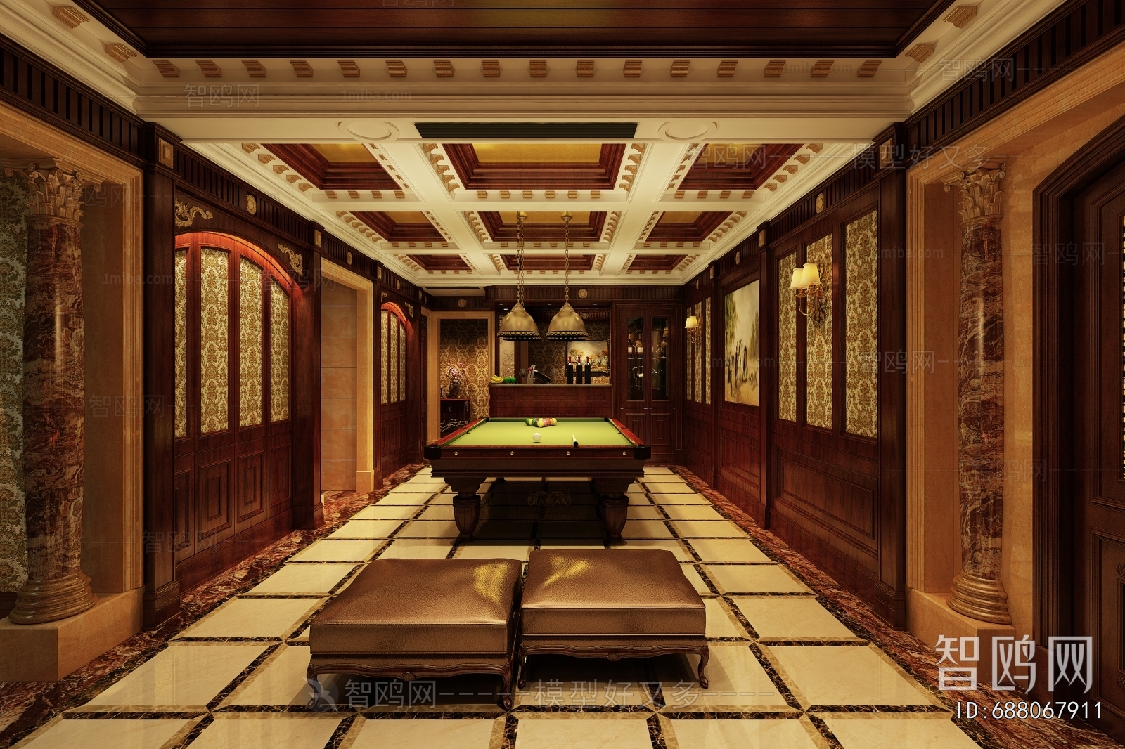 European Style Billiards Room