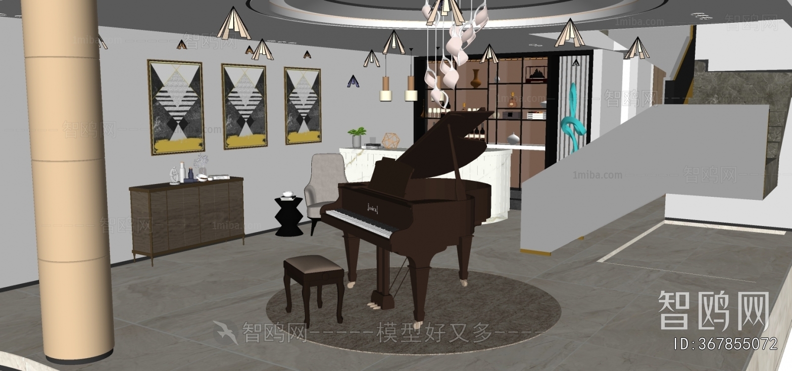 Modern Piano Room