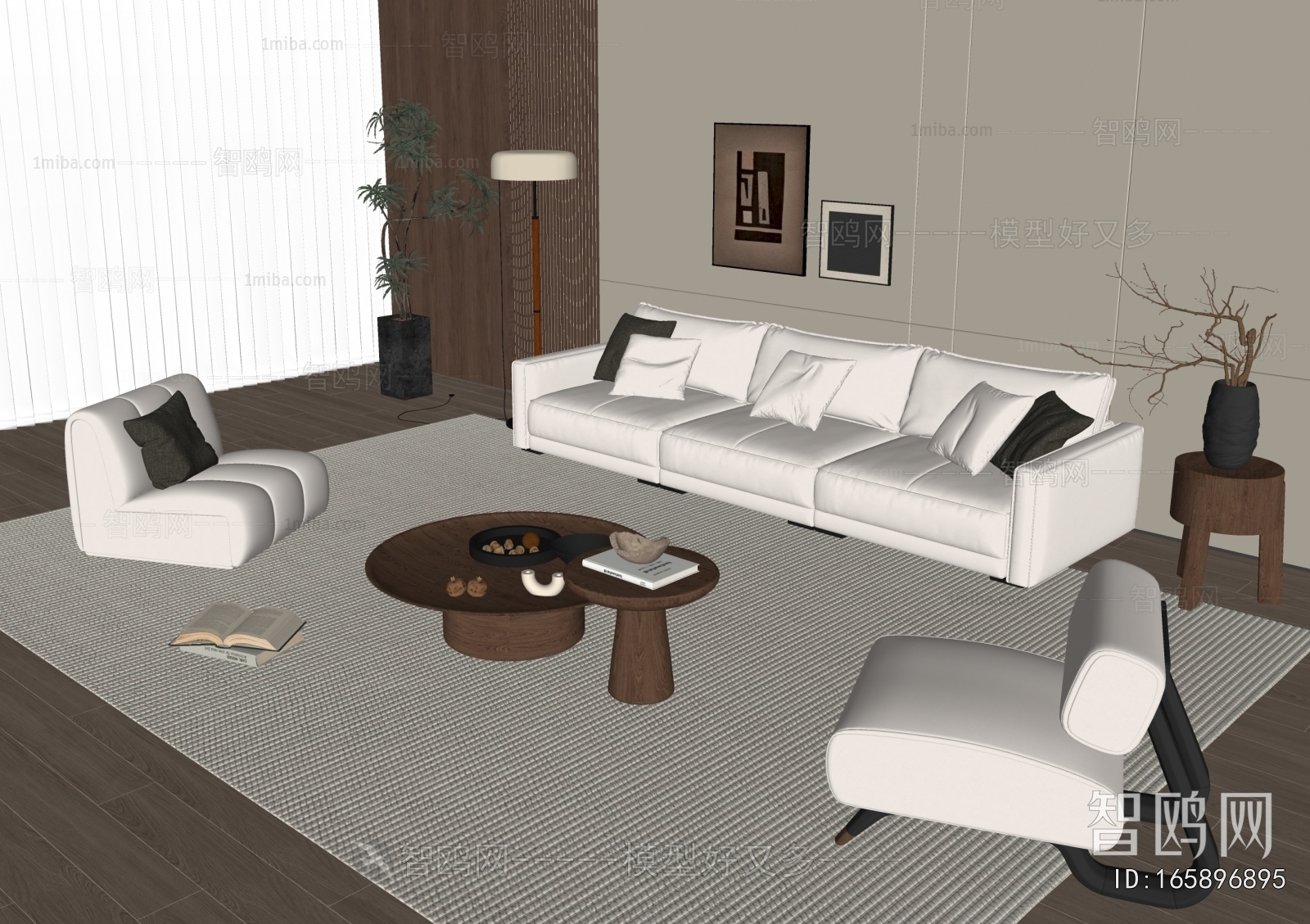 Wabi-sabi Style Sofa Combination