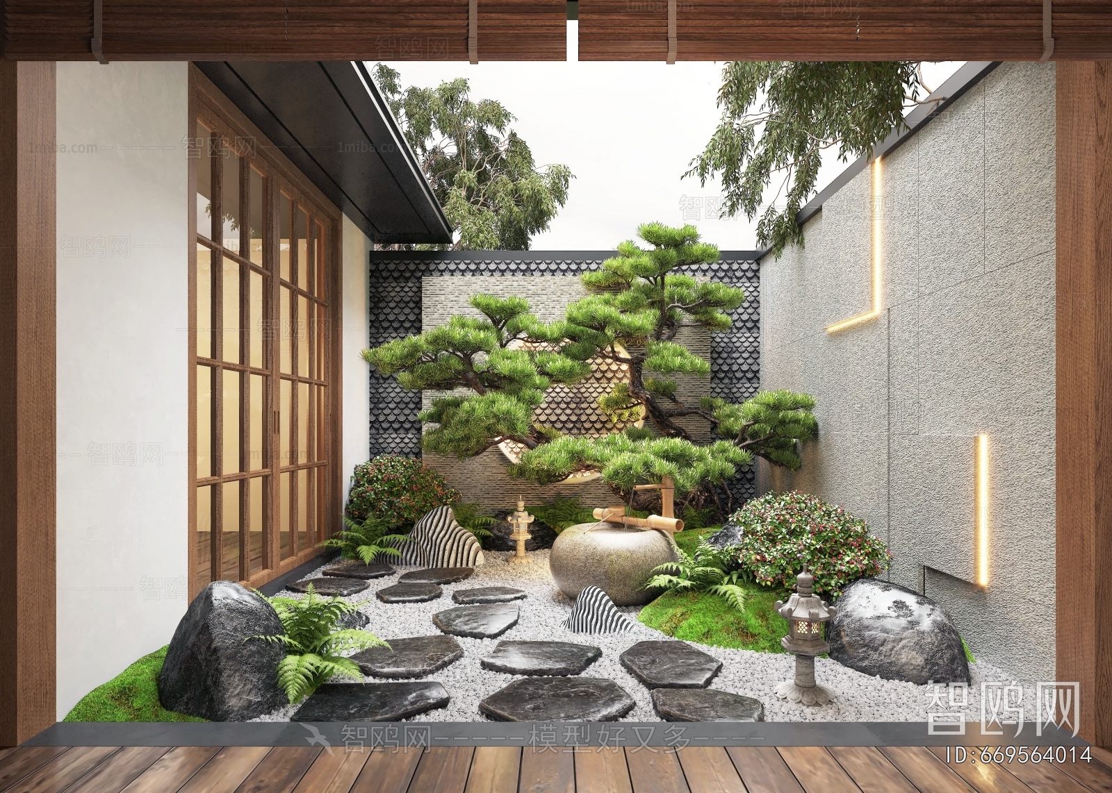 New Chinese Style Courtyard/landscape