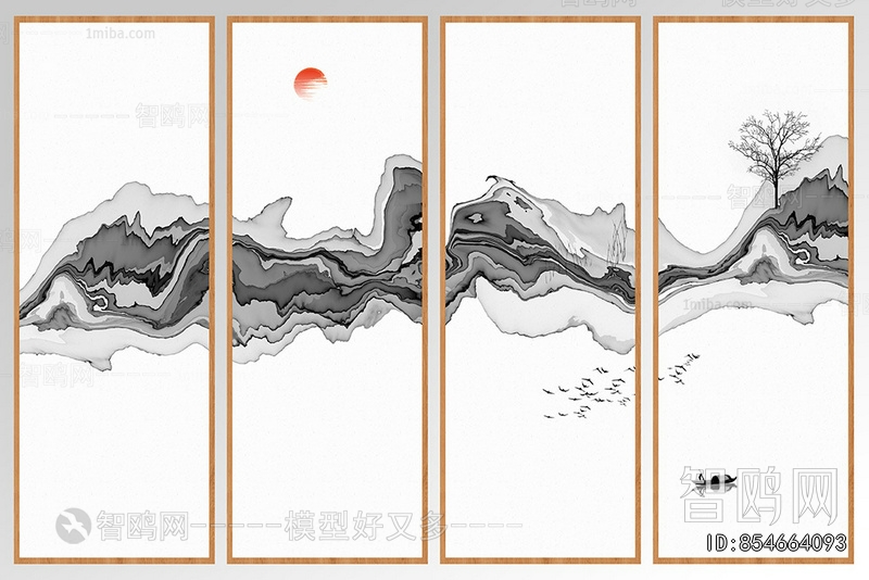 复古水墨装饰挂画