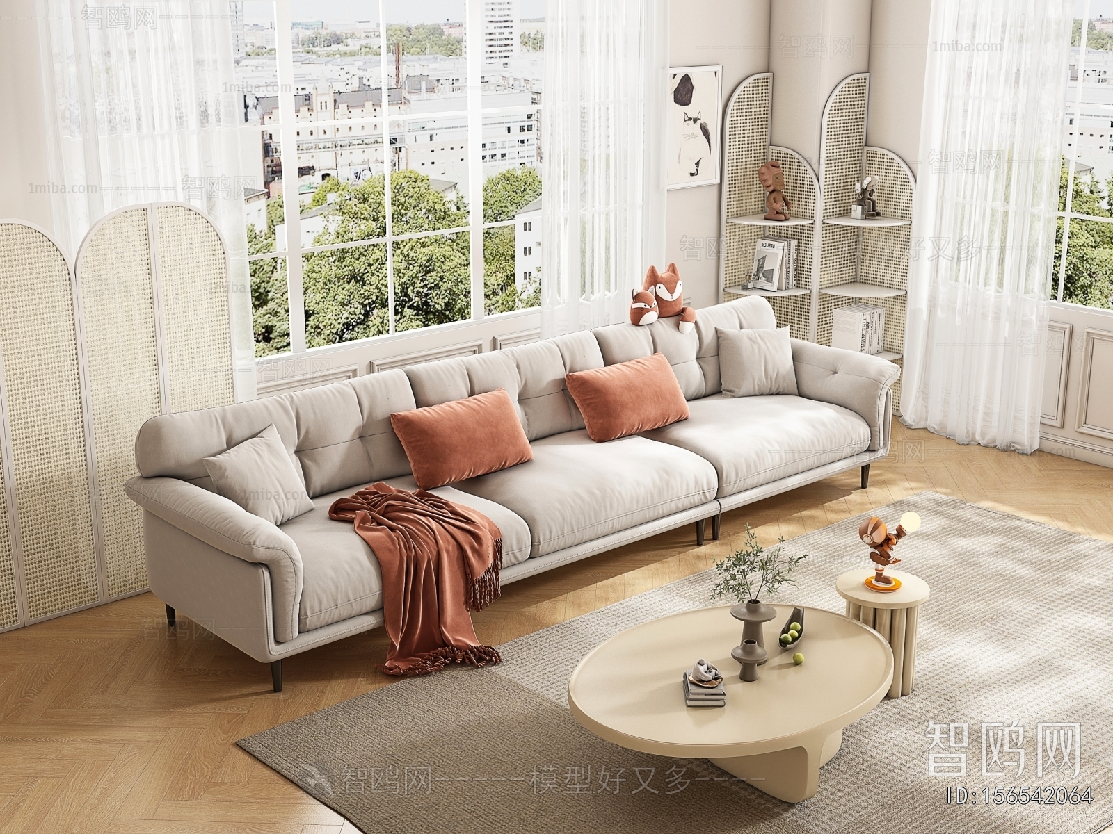 Modern Three-seat Sofa