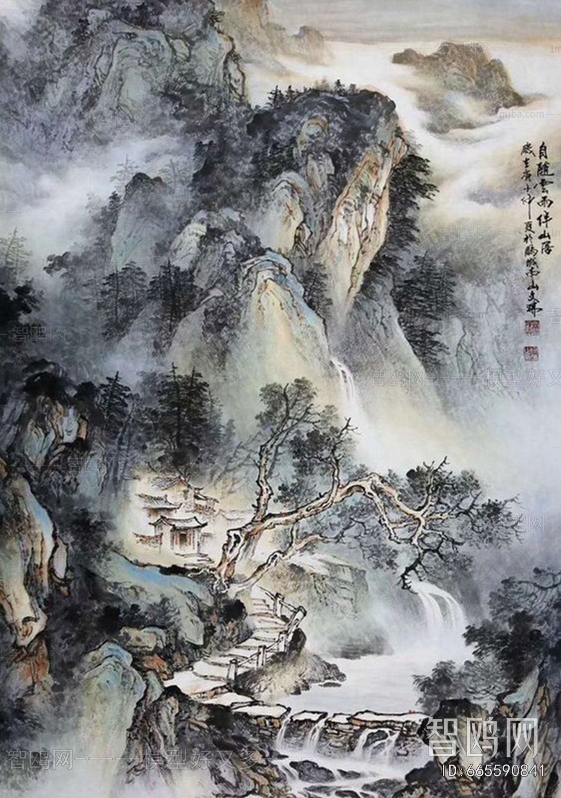 中式国画山水画