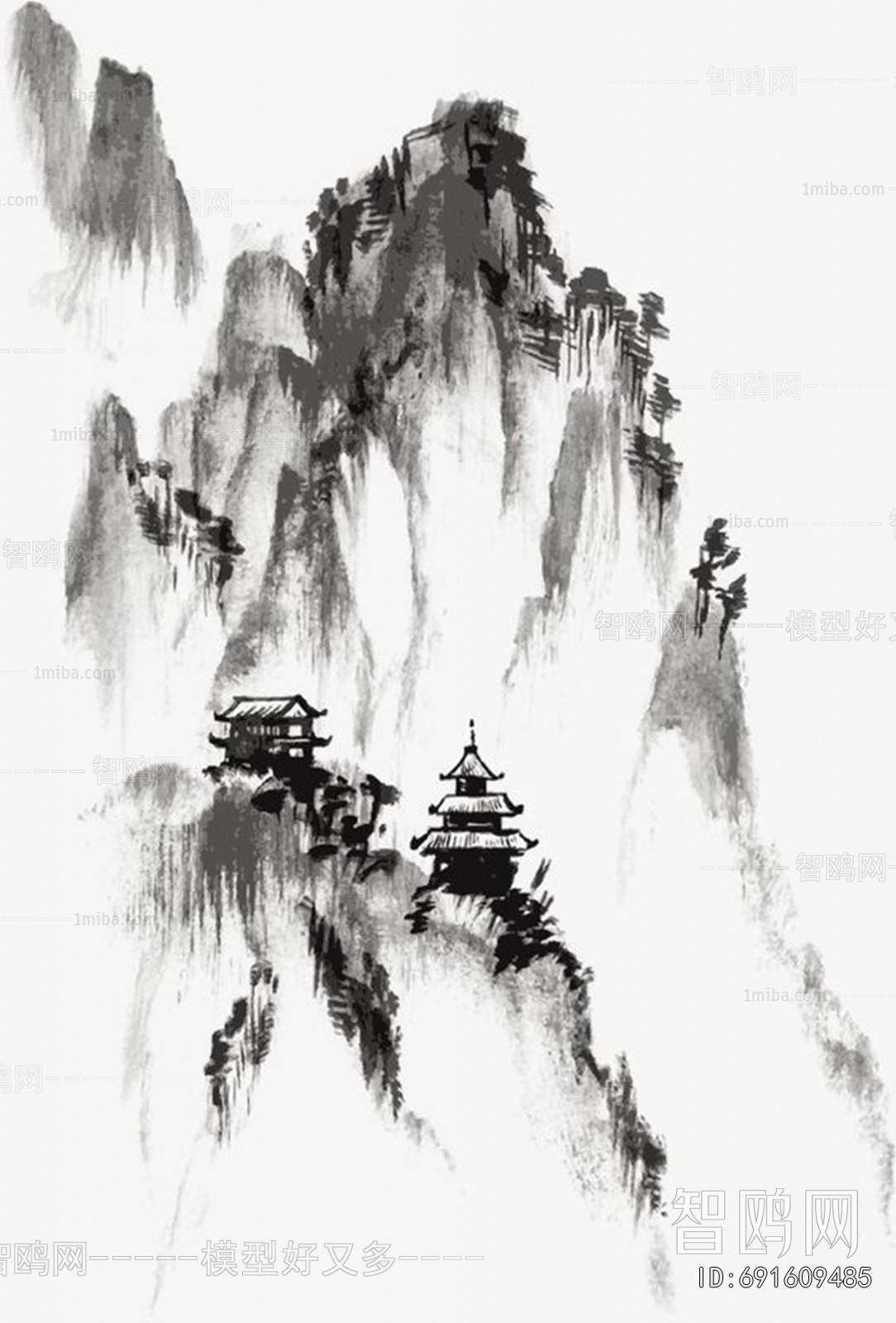 中式国画山水画