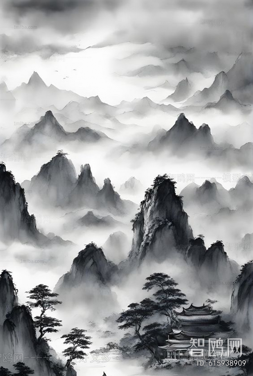 中式国画山水画