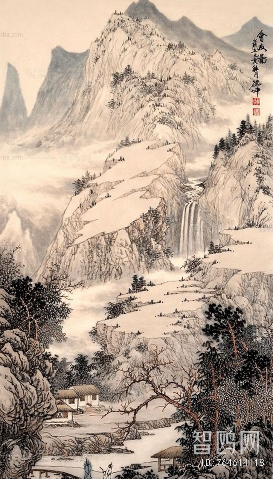 中式国画山水画