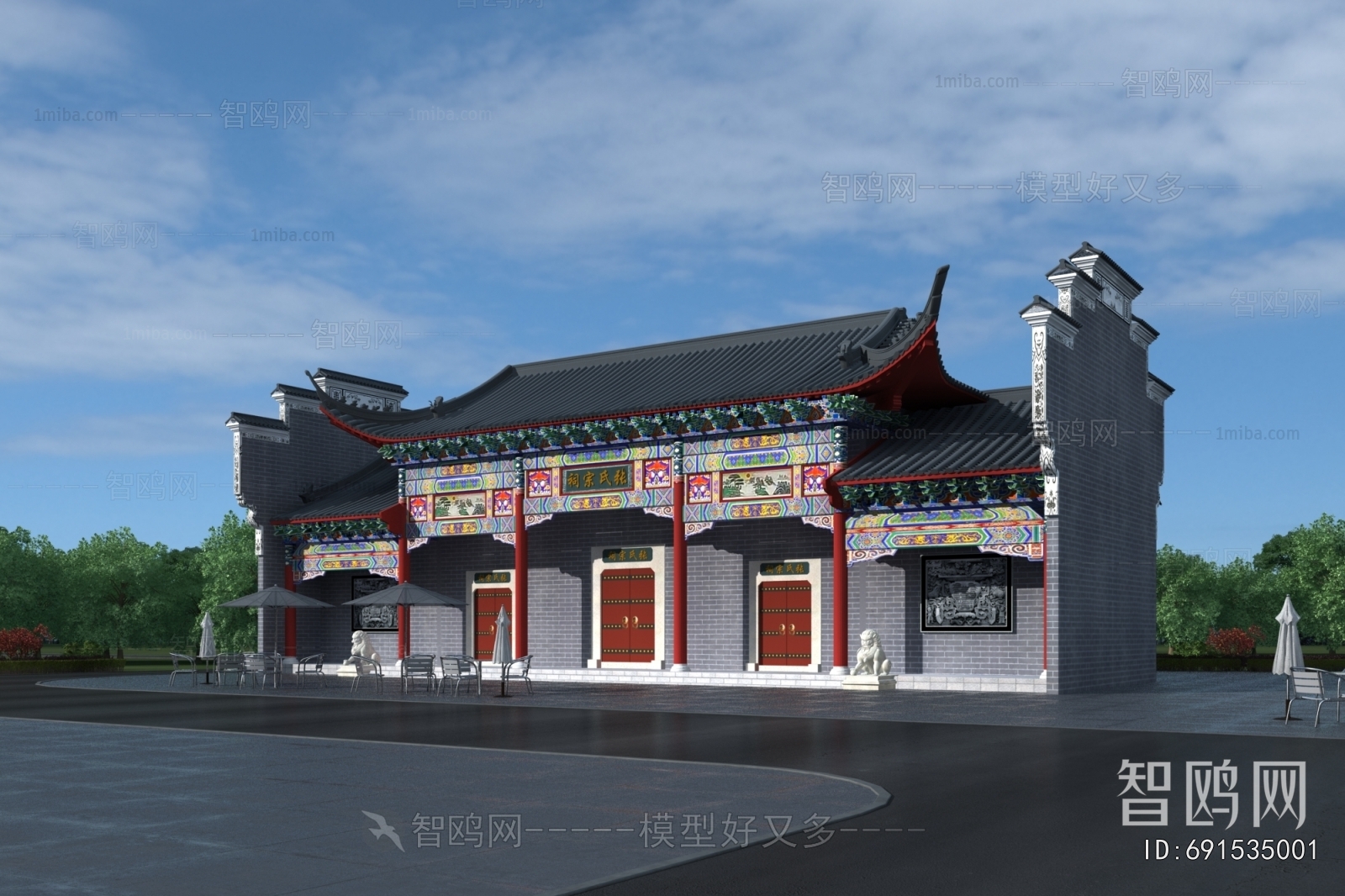 Chinese Style Ancient Architectural Buildings