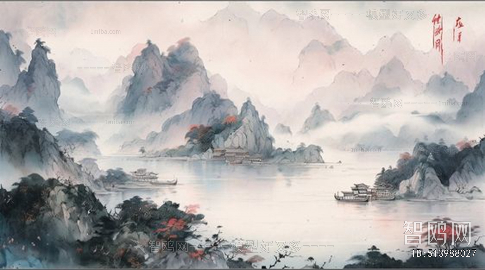 中式国画山水画