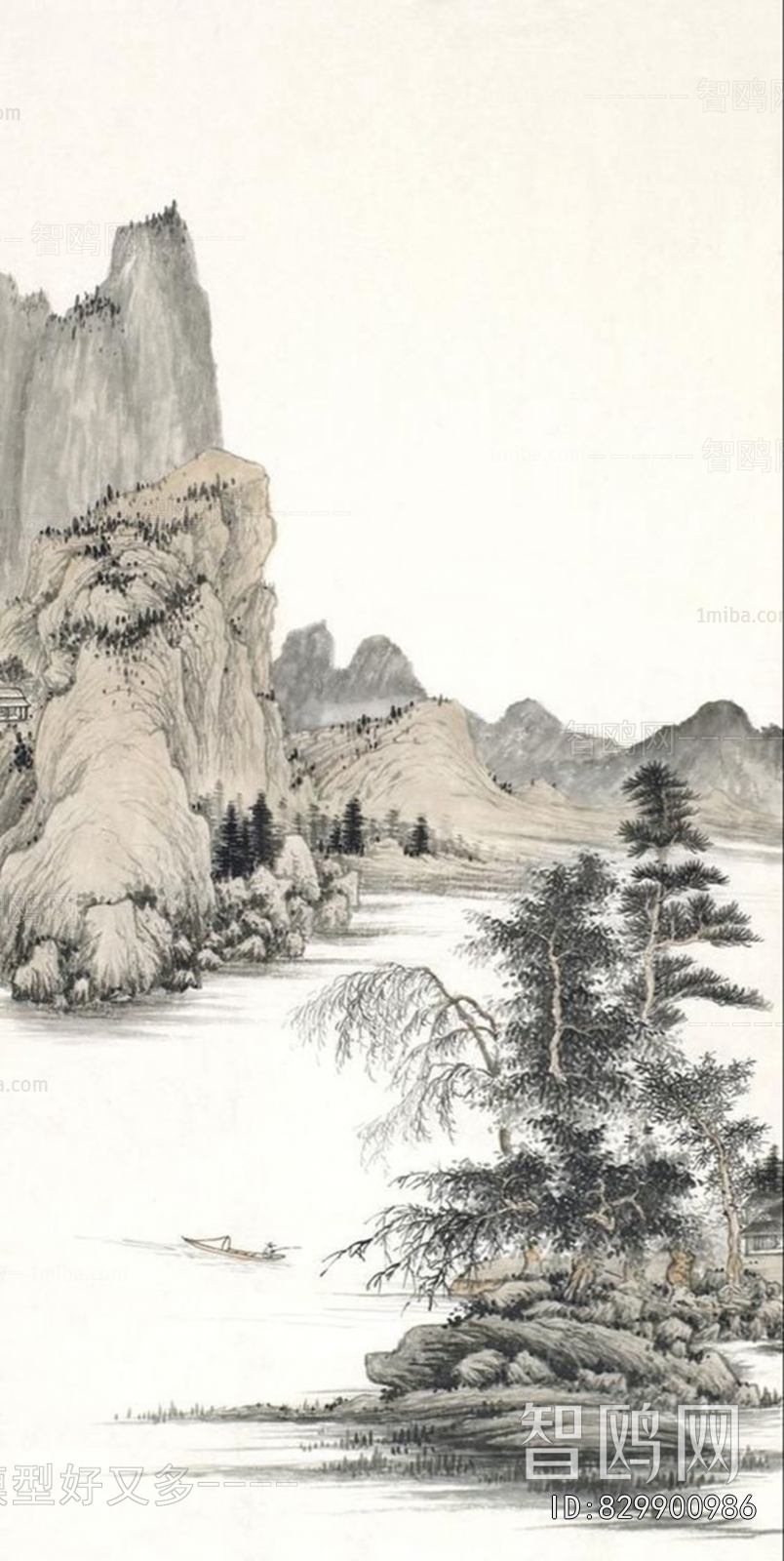 中式国画山水画