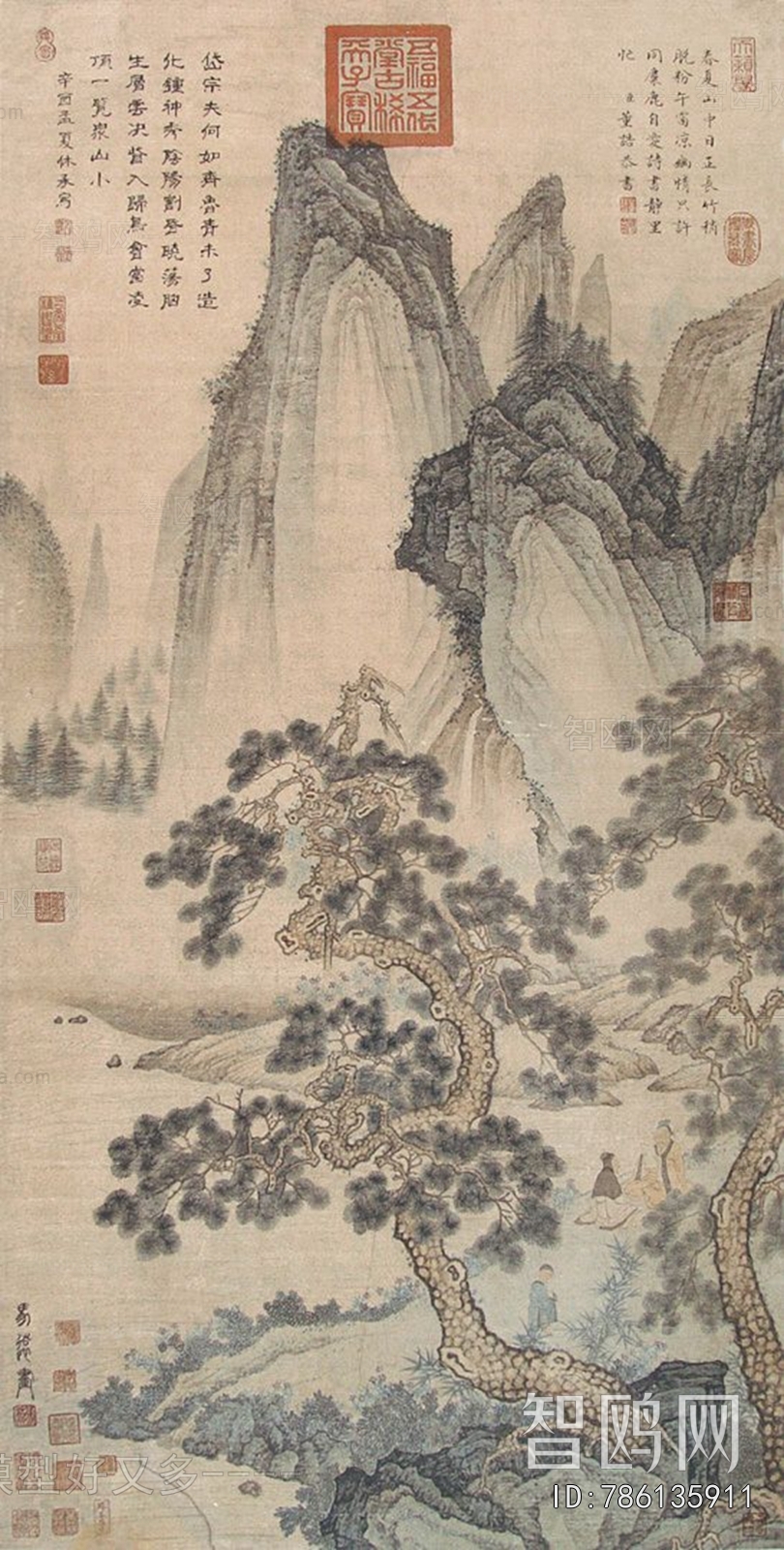 中式国画山水画