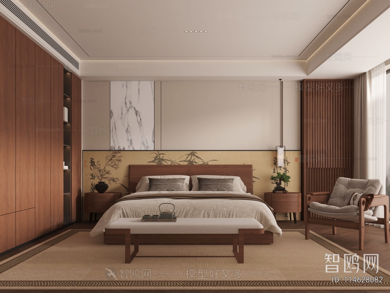 New Chinese Style Bedroom