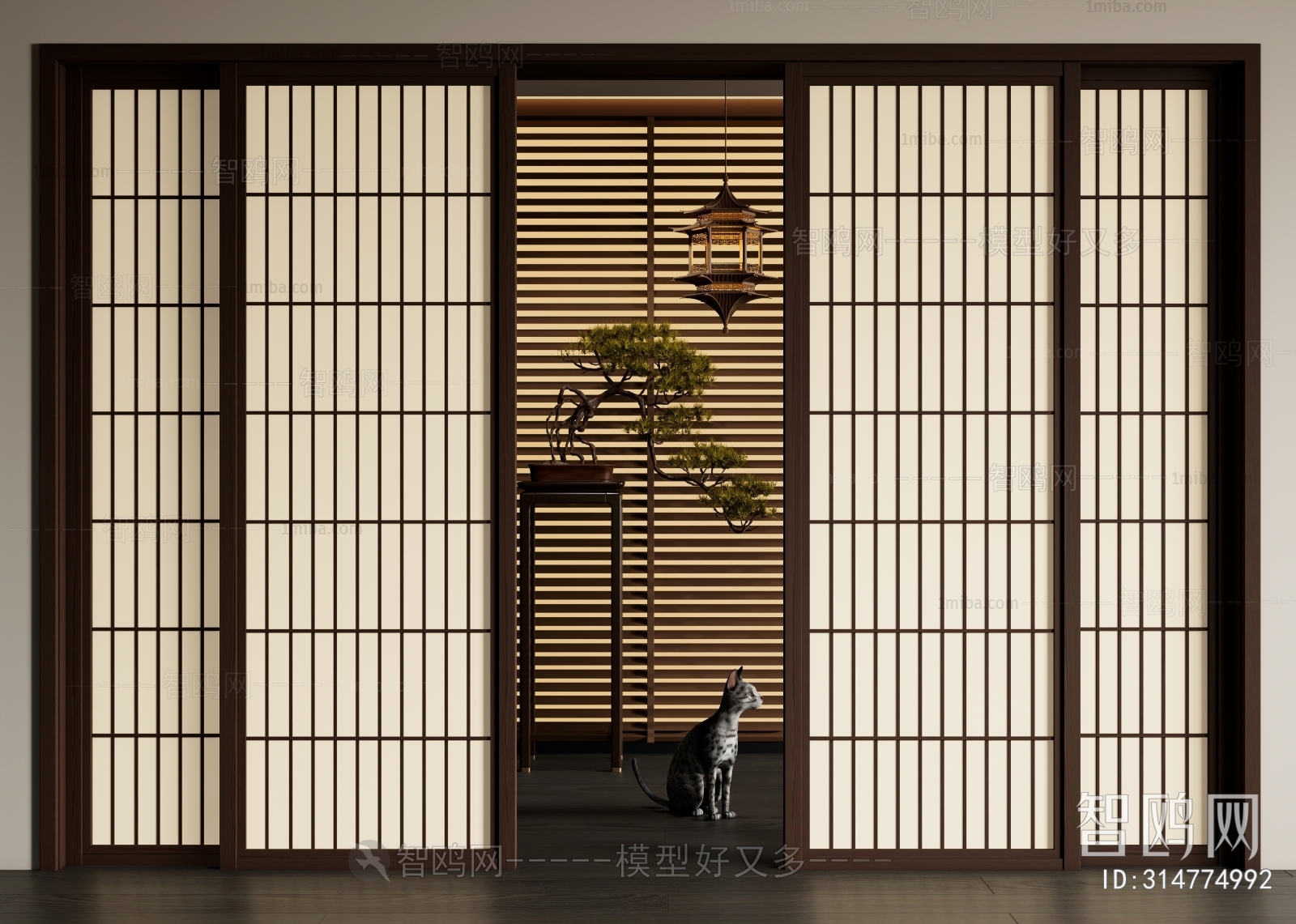 New Chinese Style Sliding Door