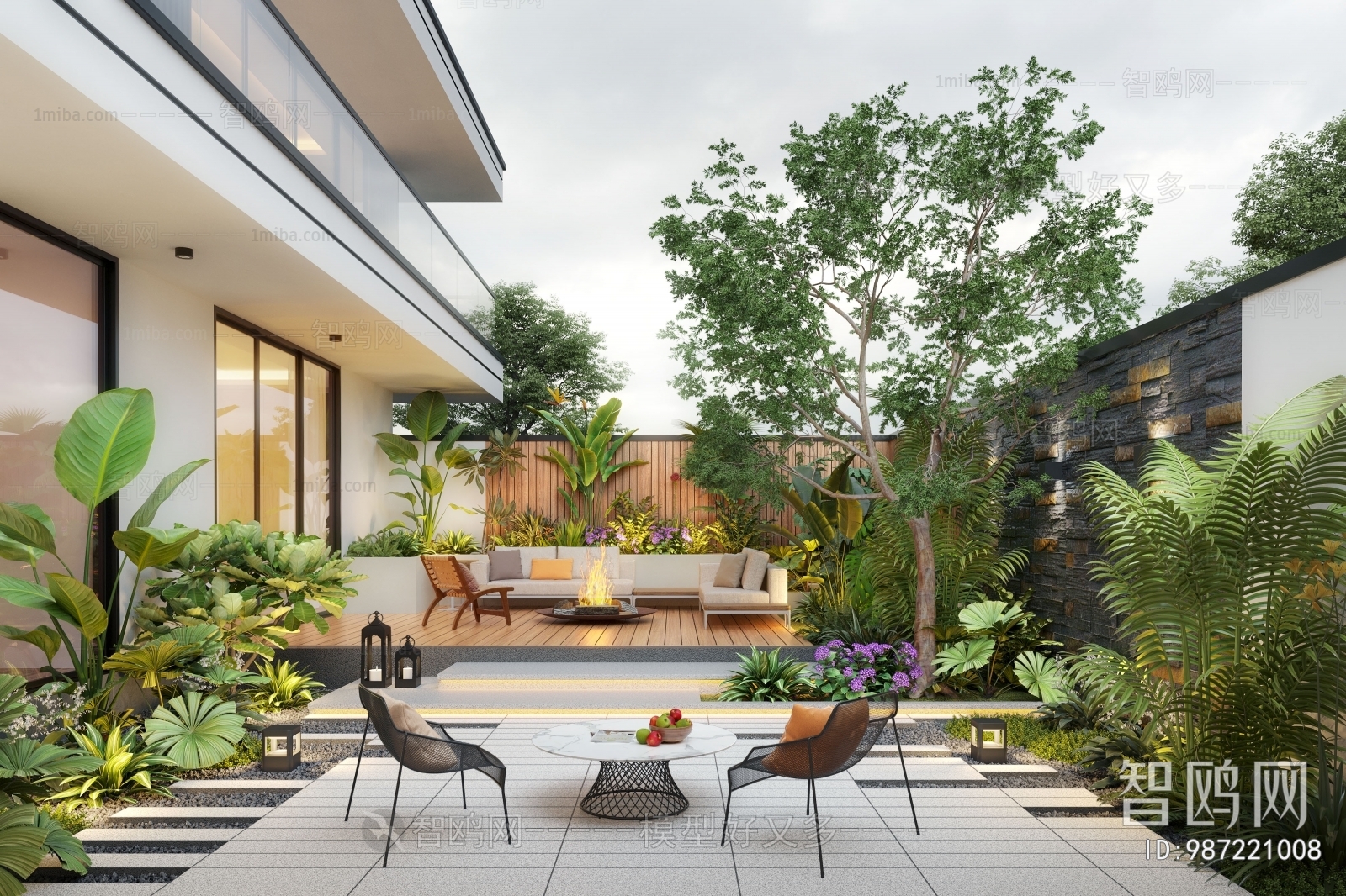 Modern Courtyard/landscape