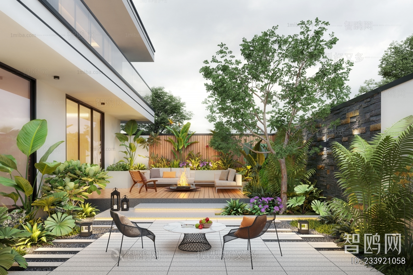 Modern Courtyard/landscape