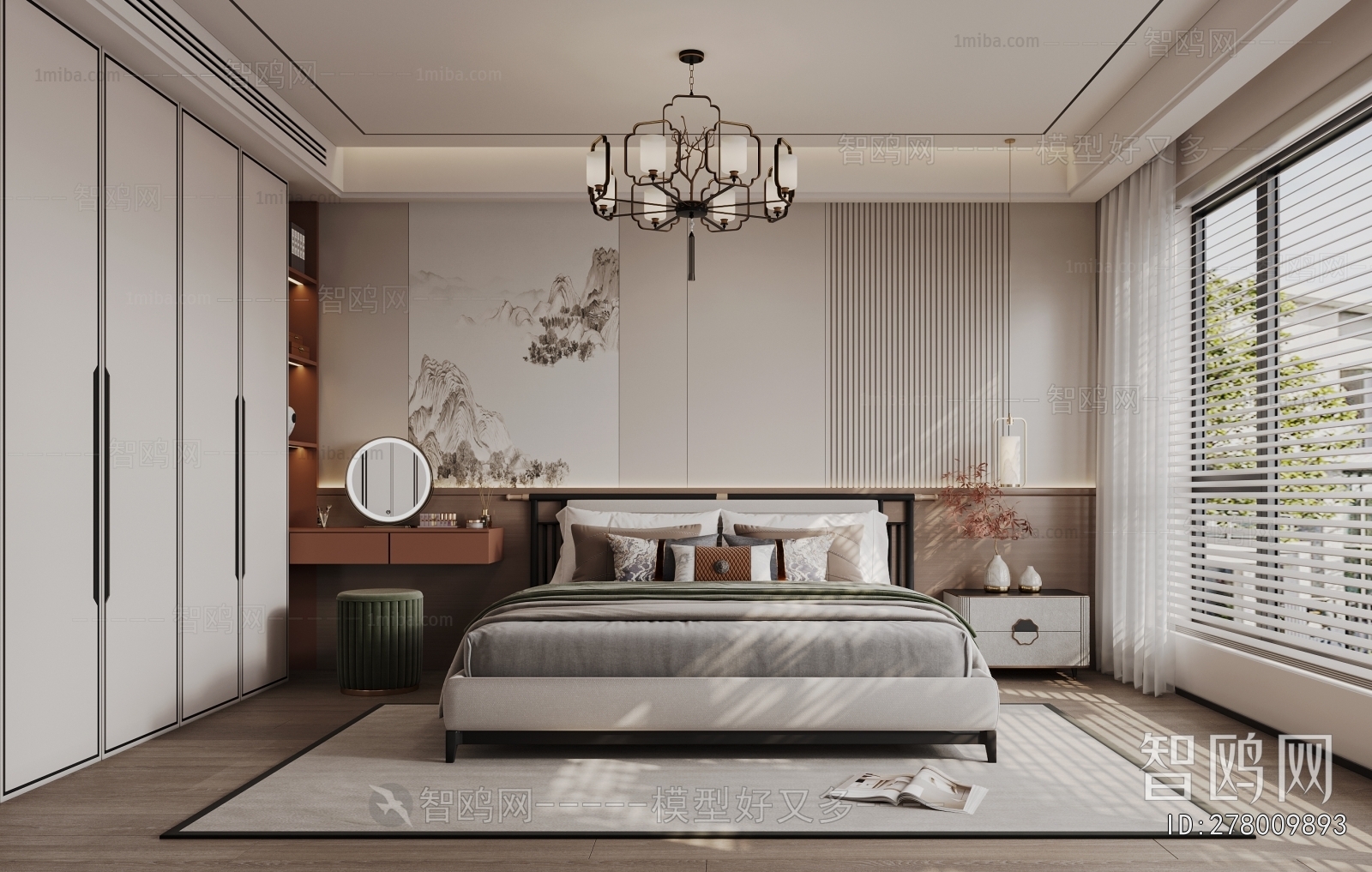 New Chinese Style Bedroom