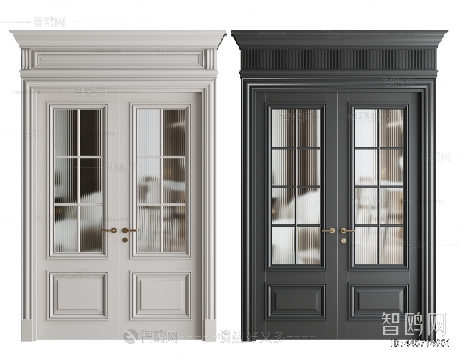 Simple European Style Double Door