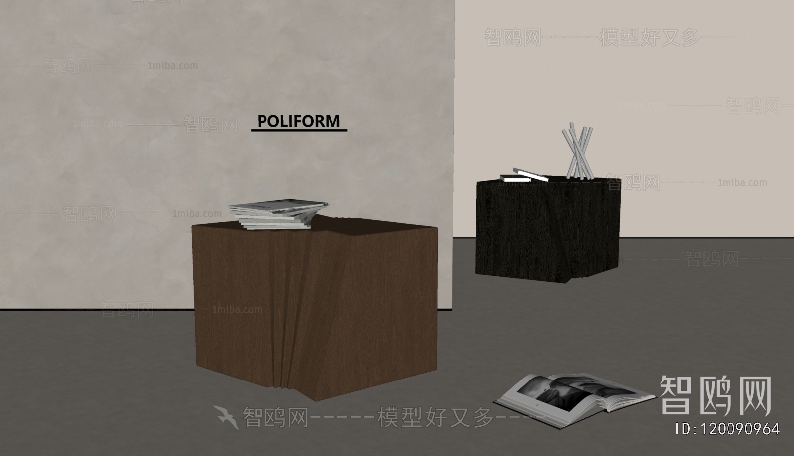 poliform 现代实木边几